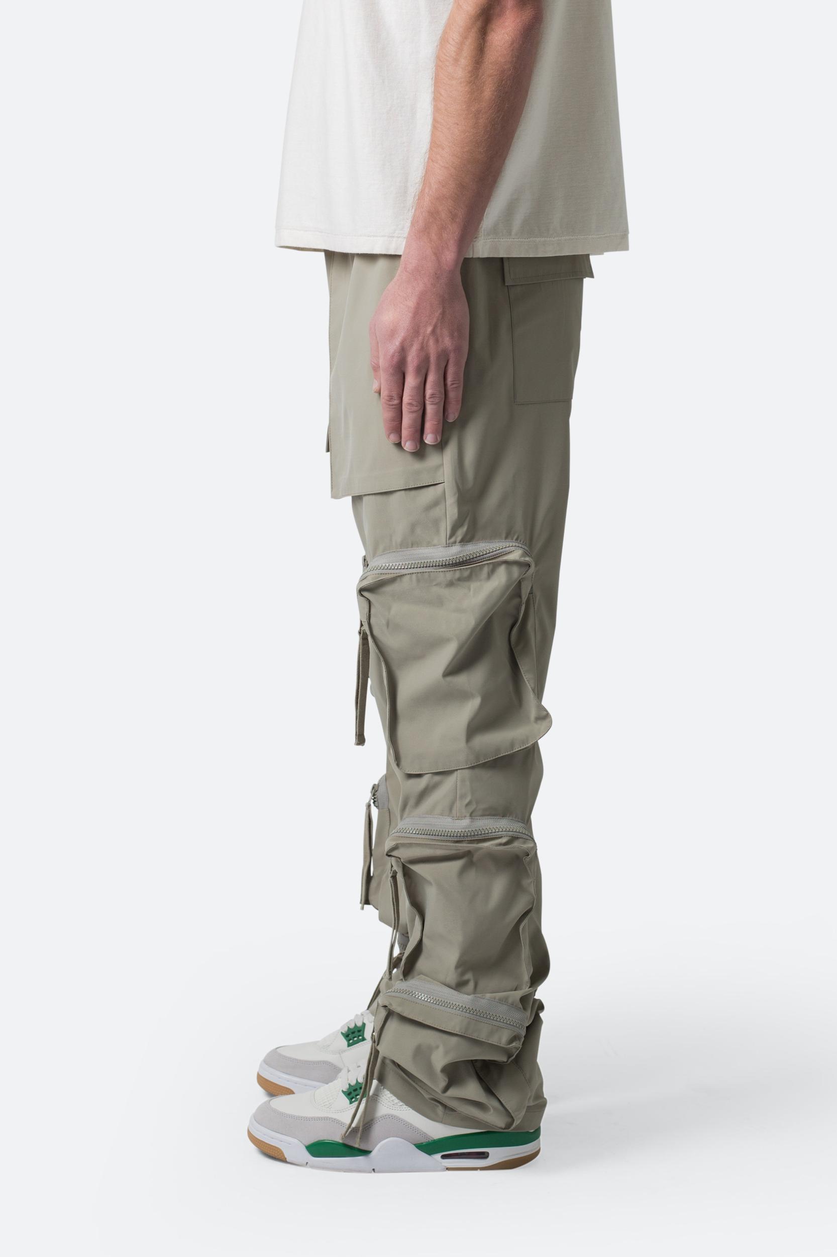 Multi Pocket Drawcord Pants - Olive Product Image