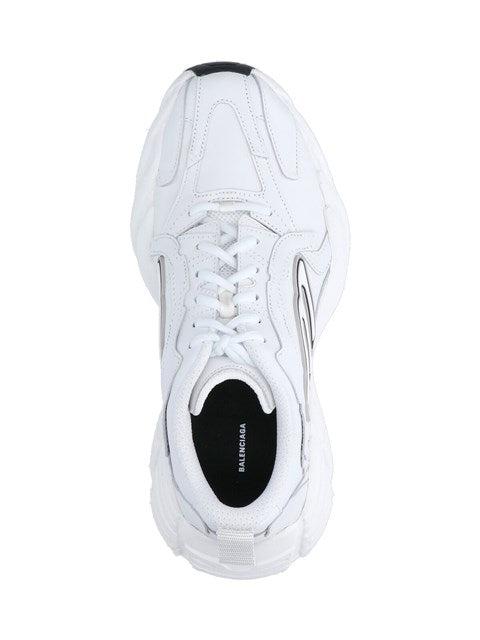 BALENCIAGA Men White Cowskin And Polyester Monday Shoe Sneakers Product Image