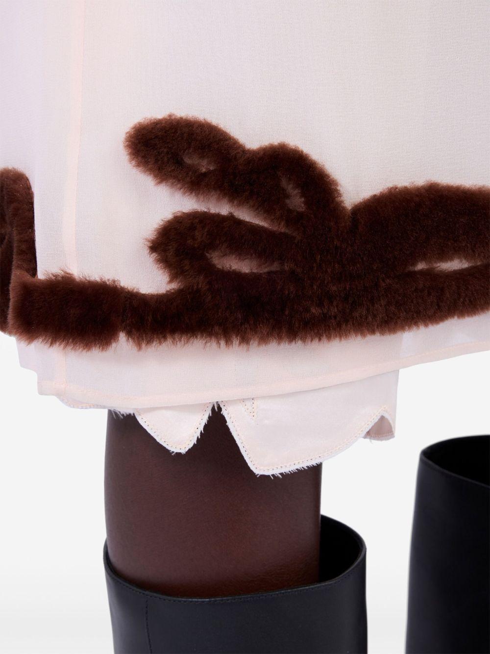 floral-embroidered silk midi dress Product Image