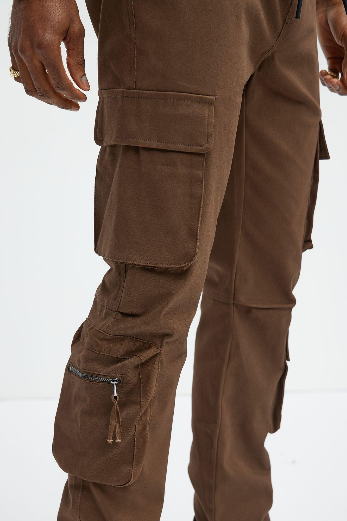 Stay On It Skinny Cargo Pants - Brown Product Image