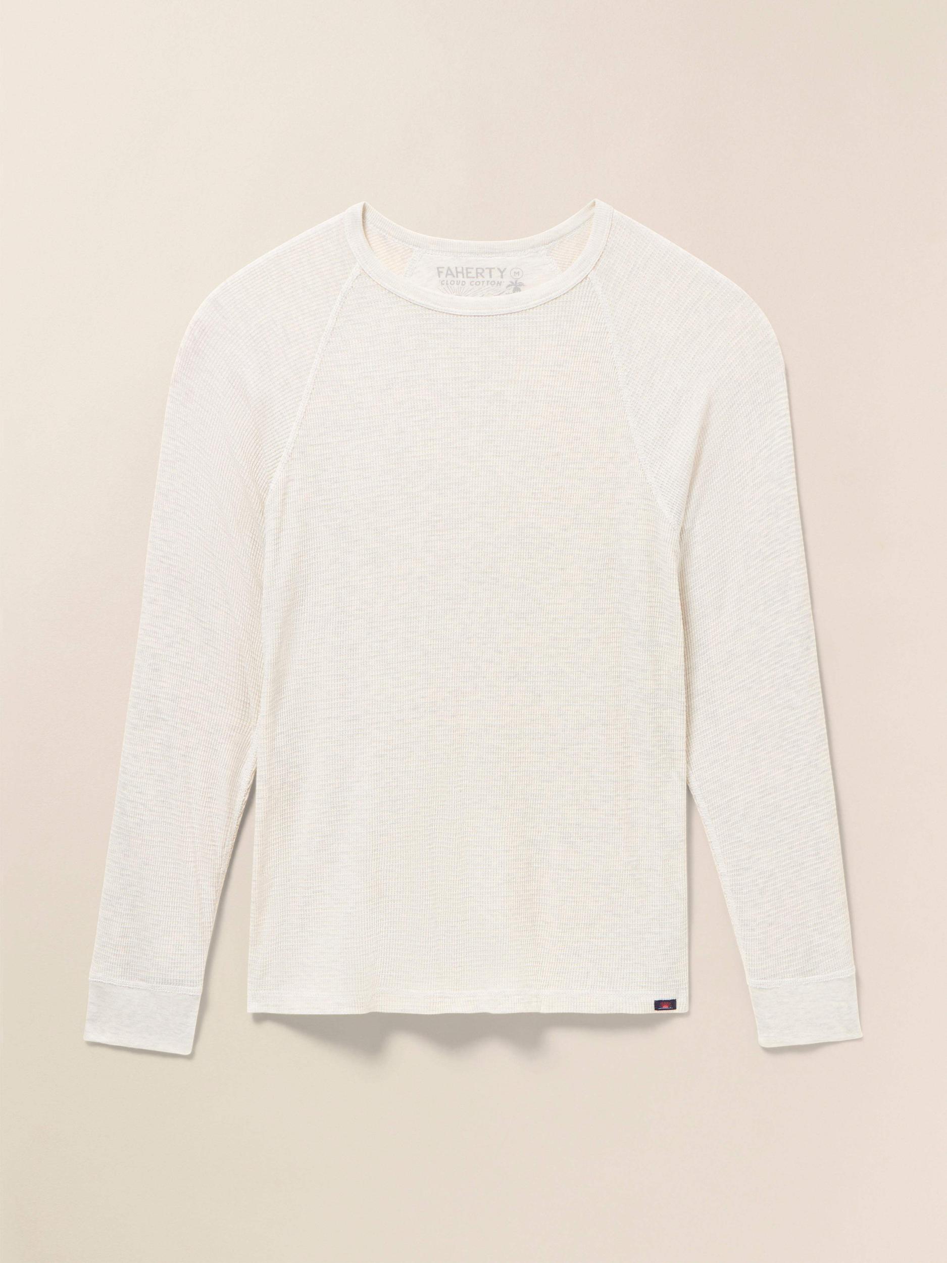 Long-Sleeve Cloud Waffle Crew - Ivory Heather Male Product Image