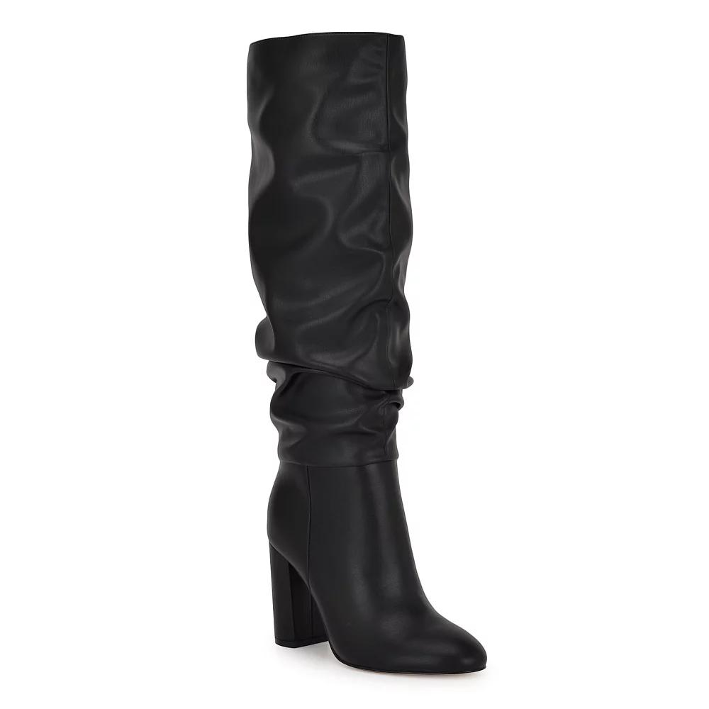 Nine West Magnett Women's Block Heel Slouchy Dress Boots, Size: 6, Black Product Image
