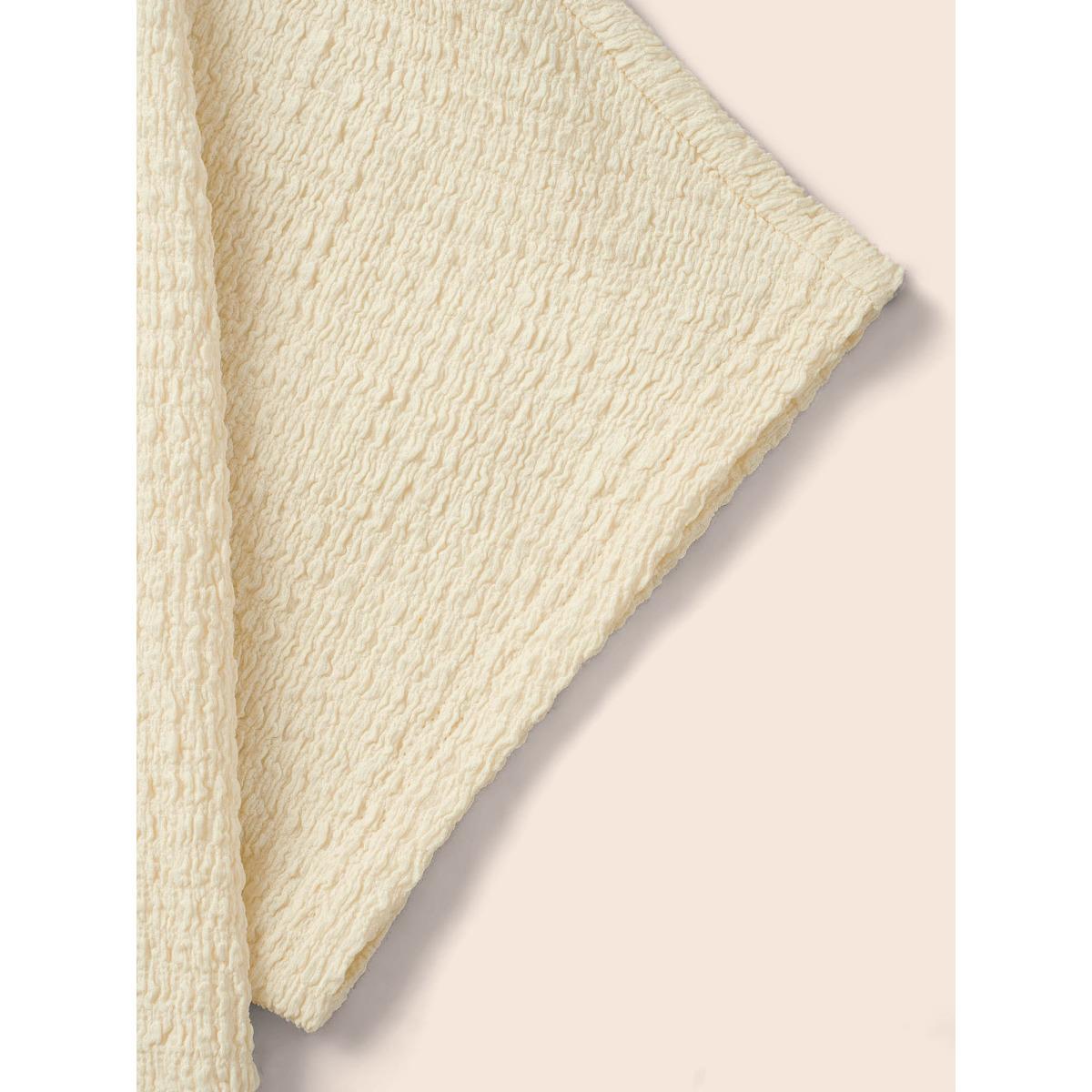 Plus Size Texture Patchwork Contrast Dolman Sleeve T-shirt Lilac Women Elegant Texture Round Neck Everyday T-shirts BloomChic 12/L Product Image