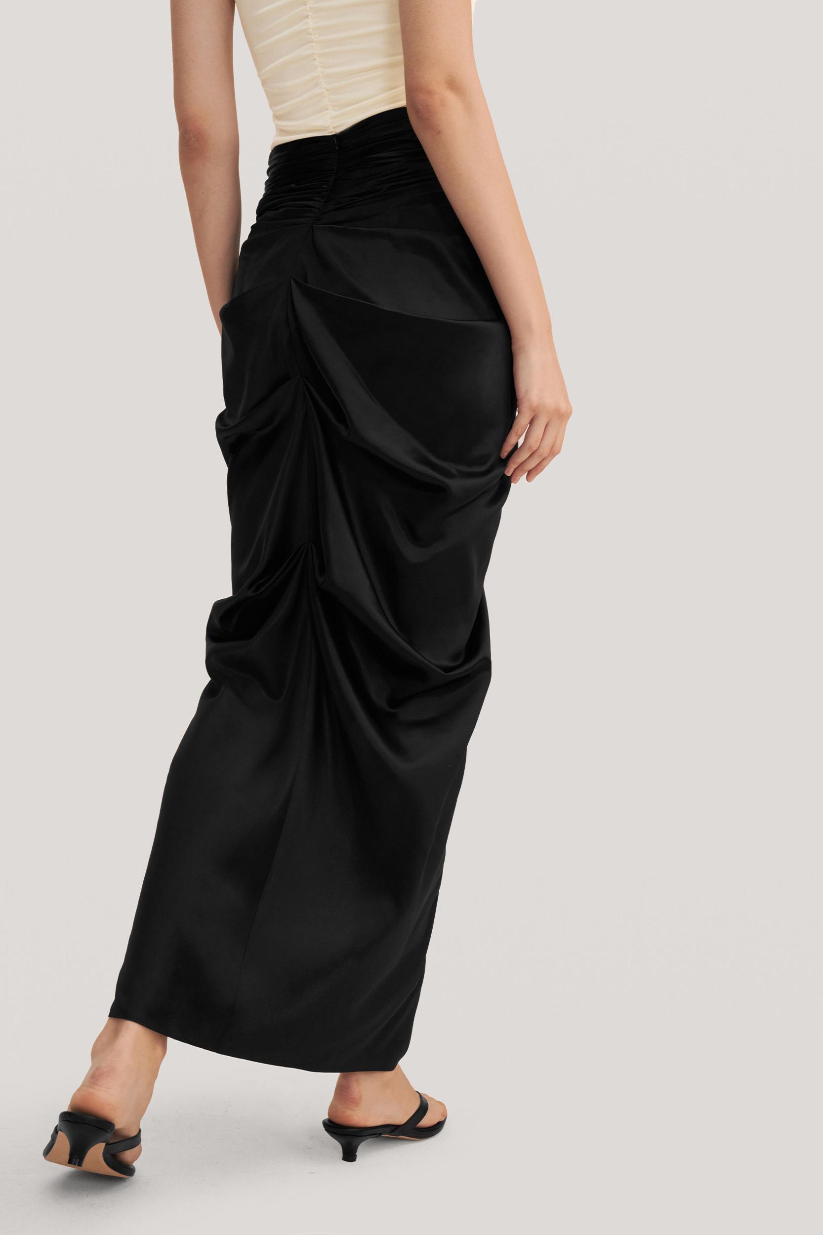 Malus Draped Front Knot Skirt Product Image