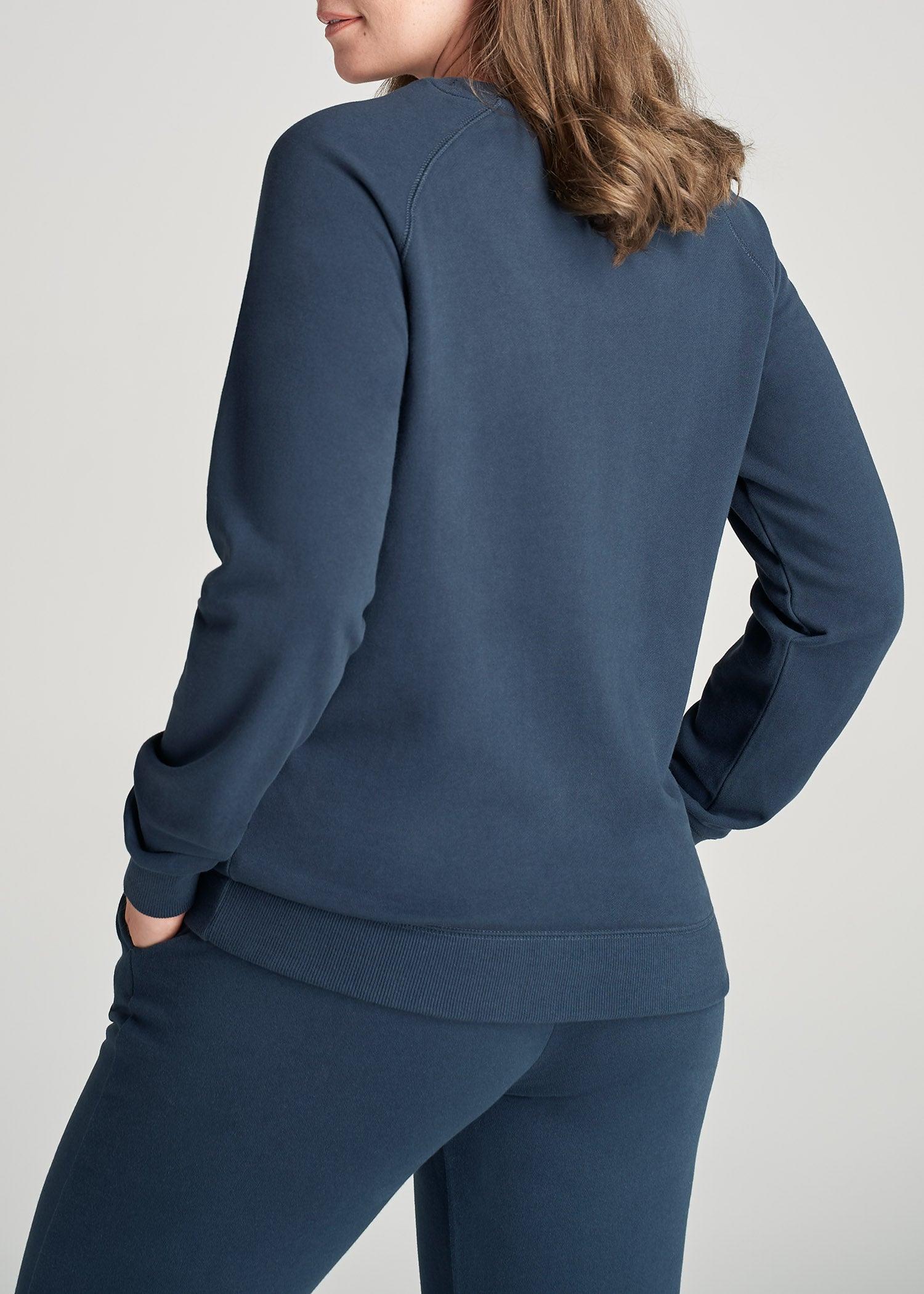 Wearever French Terry Crewneck Sweatshirt for Tall Women in Bright Navy Female Product Image