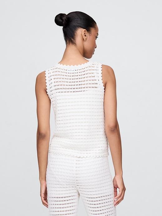 100% Cotton Crochet Tank Top Product Image