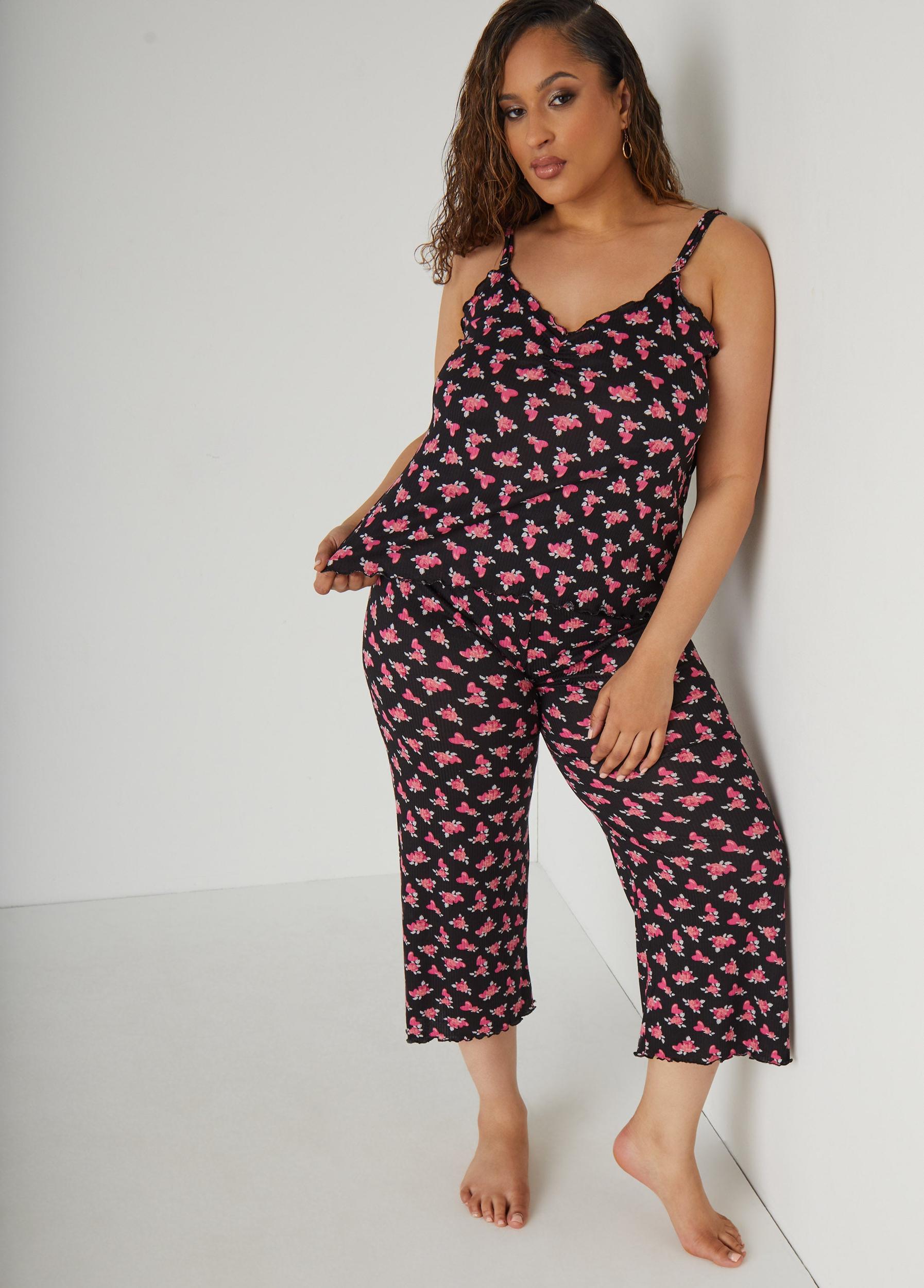 YMI Rose Print Pajamas Set Product Image