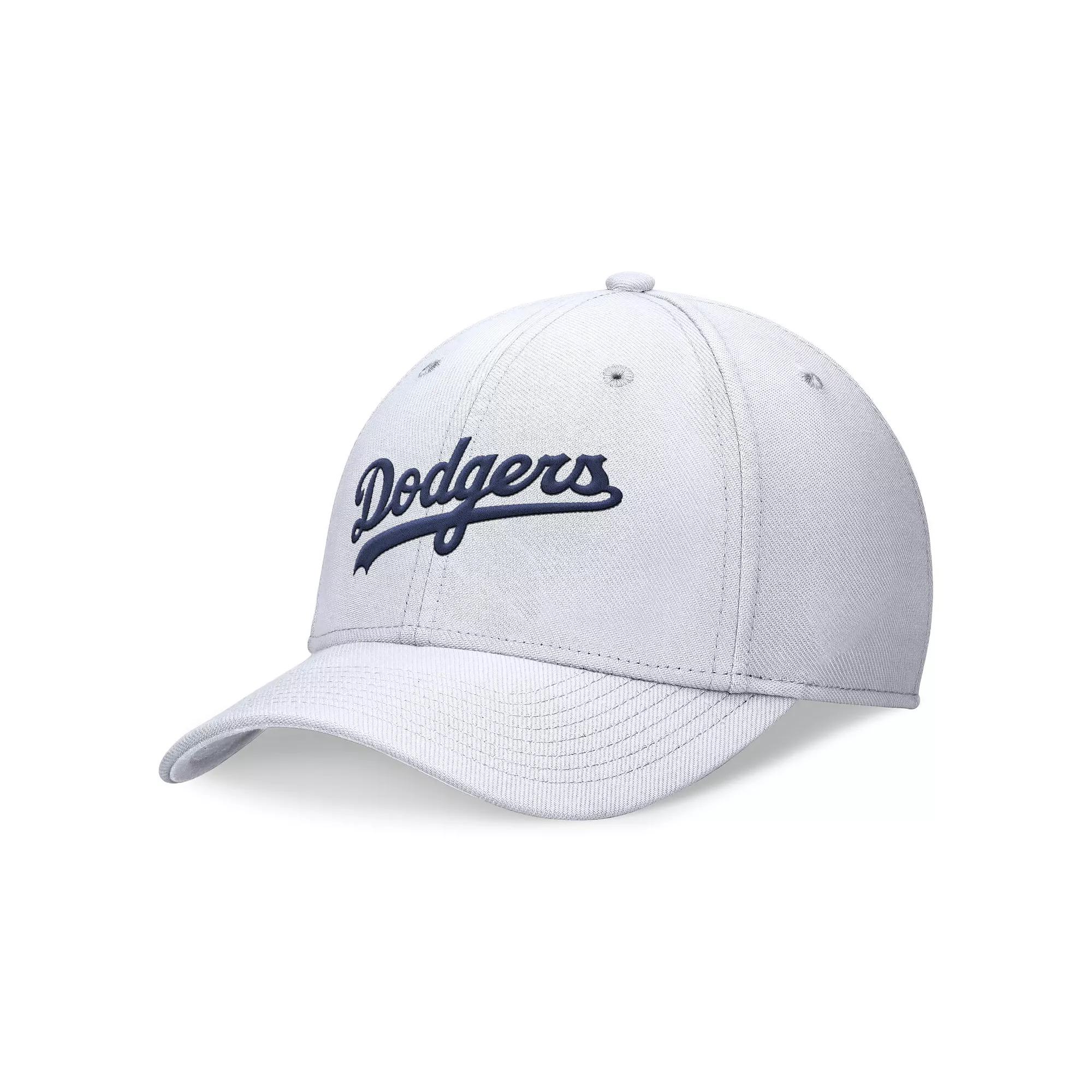 Men's Nike White Los Angeles Dodgers Evergreen Performance Flex Hat, Size: Small/Medium Product Image