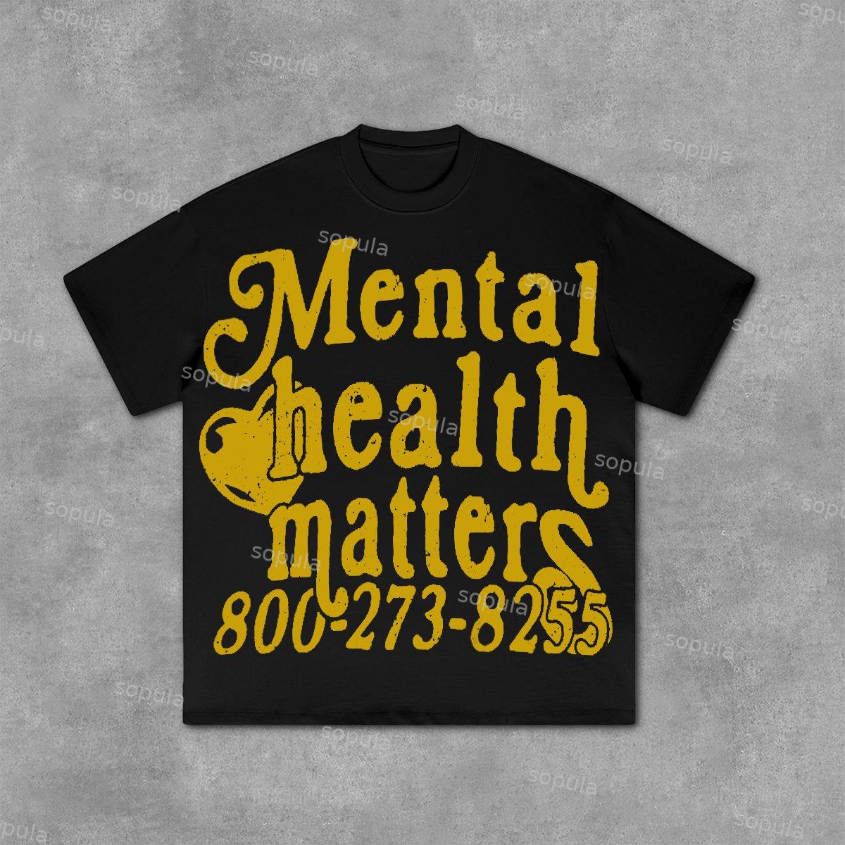 Mental Health Matters 100% Cotton T-Shirt Product Image