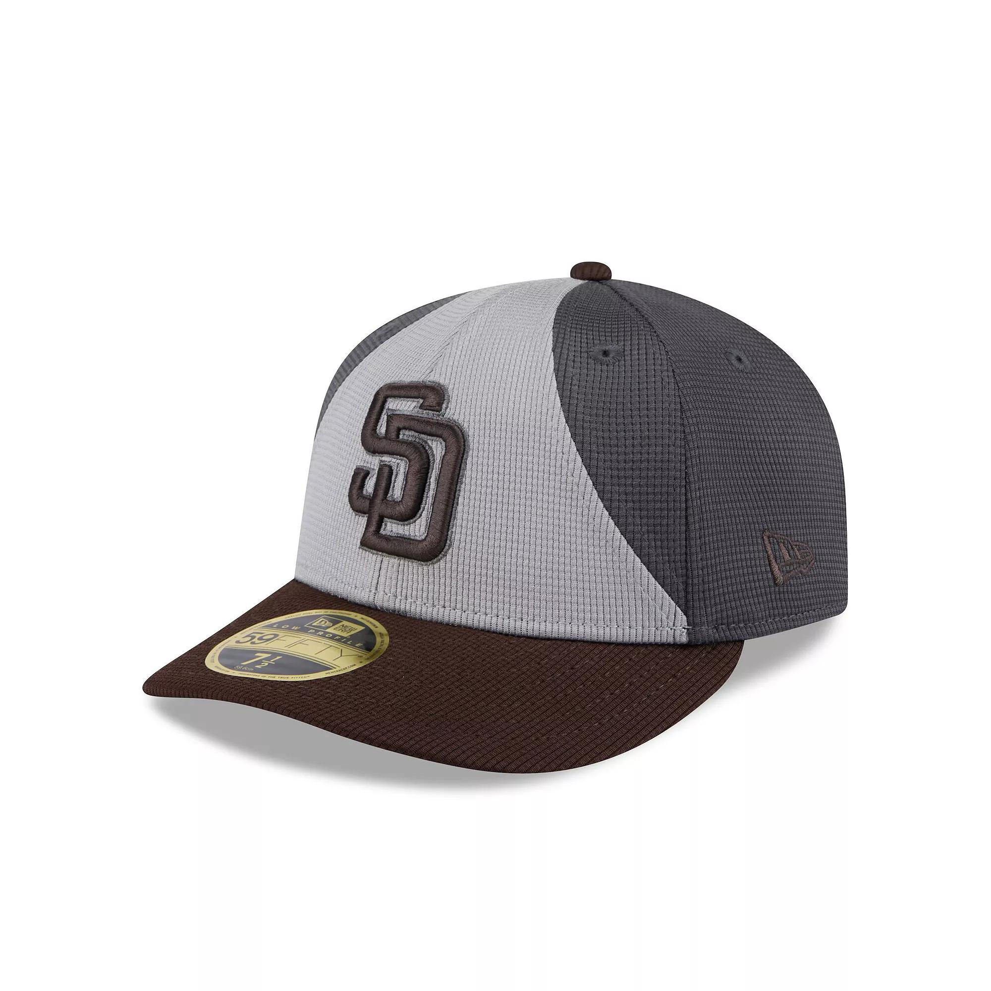 Men's New Era  Gray/Brown San Diego Padres 2025 Batting Practice Low Profile 59FIFTY Fitted Hat, Size: 8, Grey Product Image