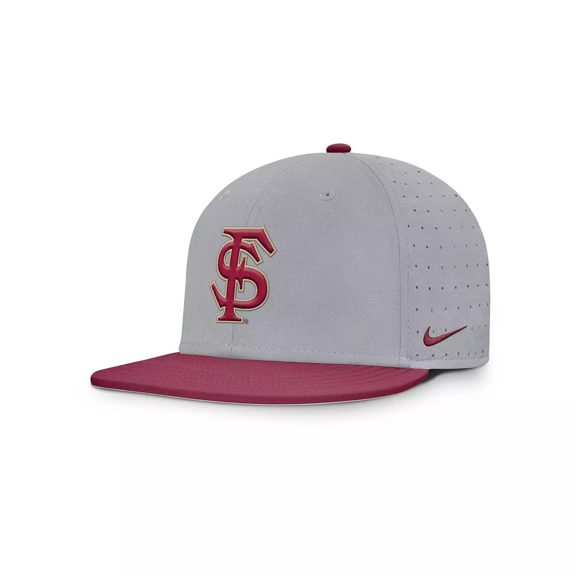 Men's Nike Gray Florida State Seminoles On-Field Dugout True Performance Fitted Hat, Size: 7 3/8, Grey Product Image