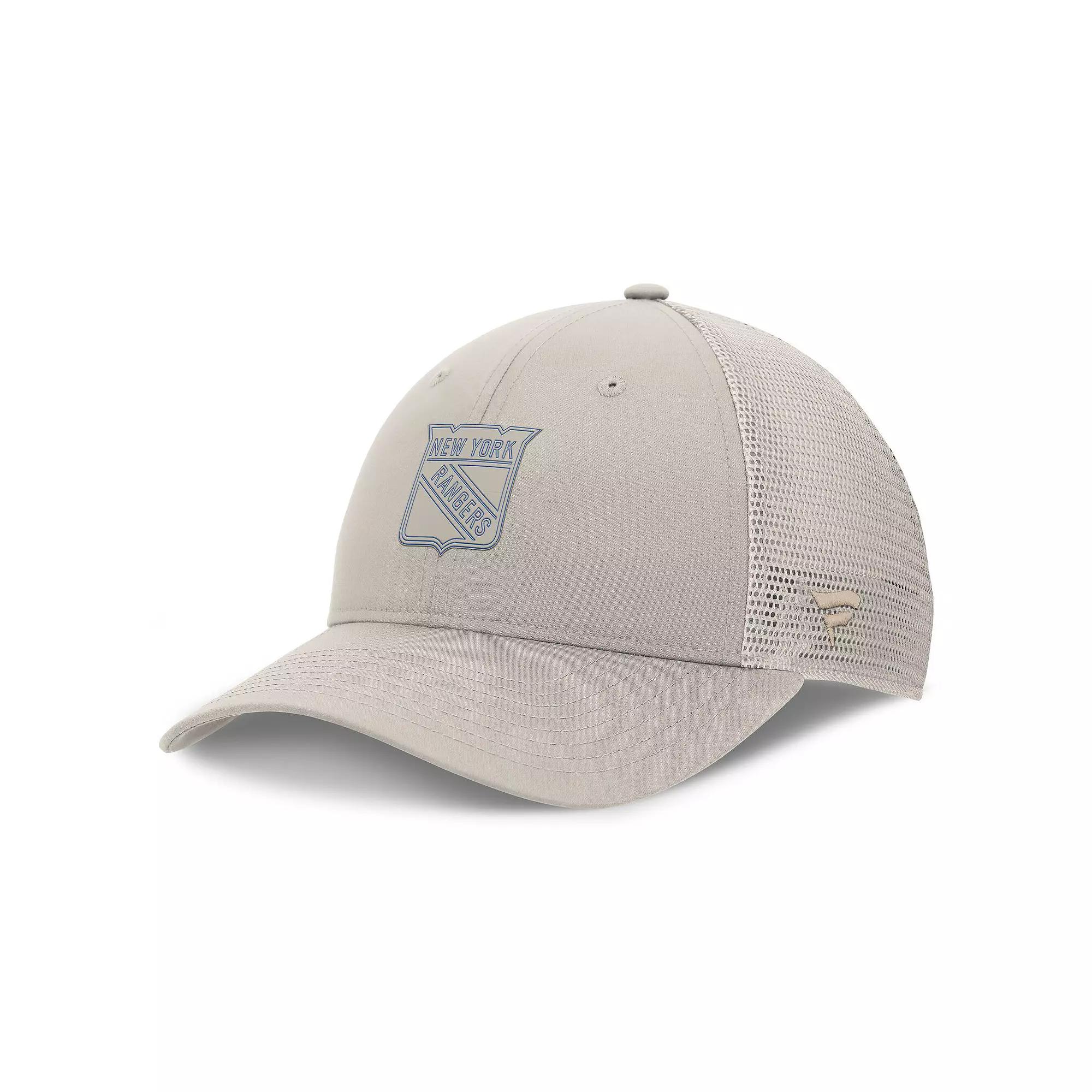 Women's Fanatics Tan New York Rangers Authentic Pro Road Trucker Adjustable Hat, Ran Team Product Image