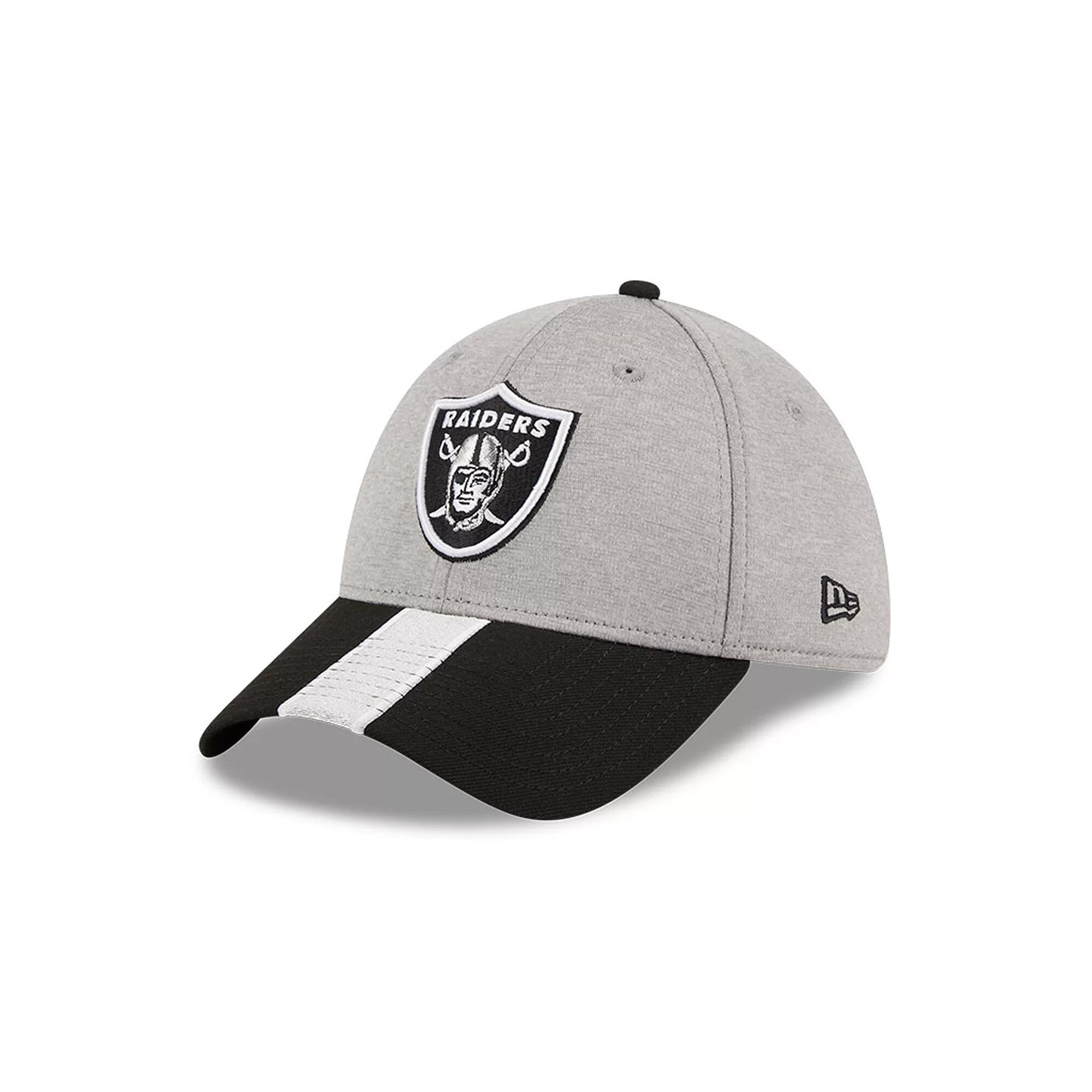 Men's New Era Heather Gray/Black New Orleans Saints Striped 39THIRTY Flex Hat,  Product Image