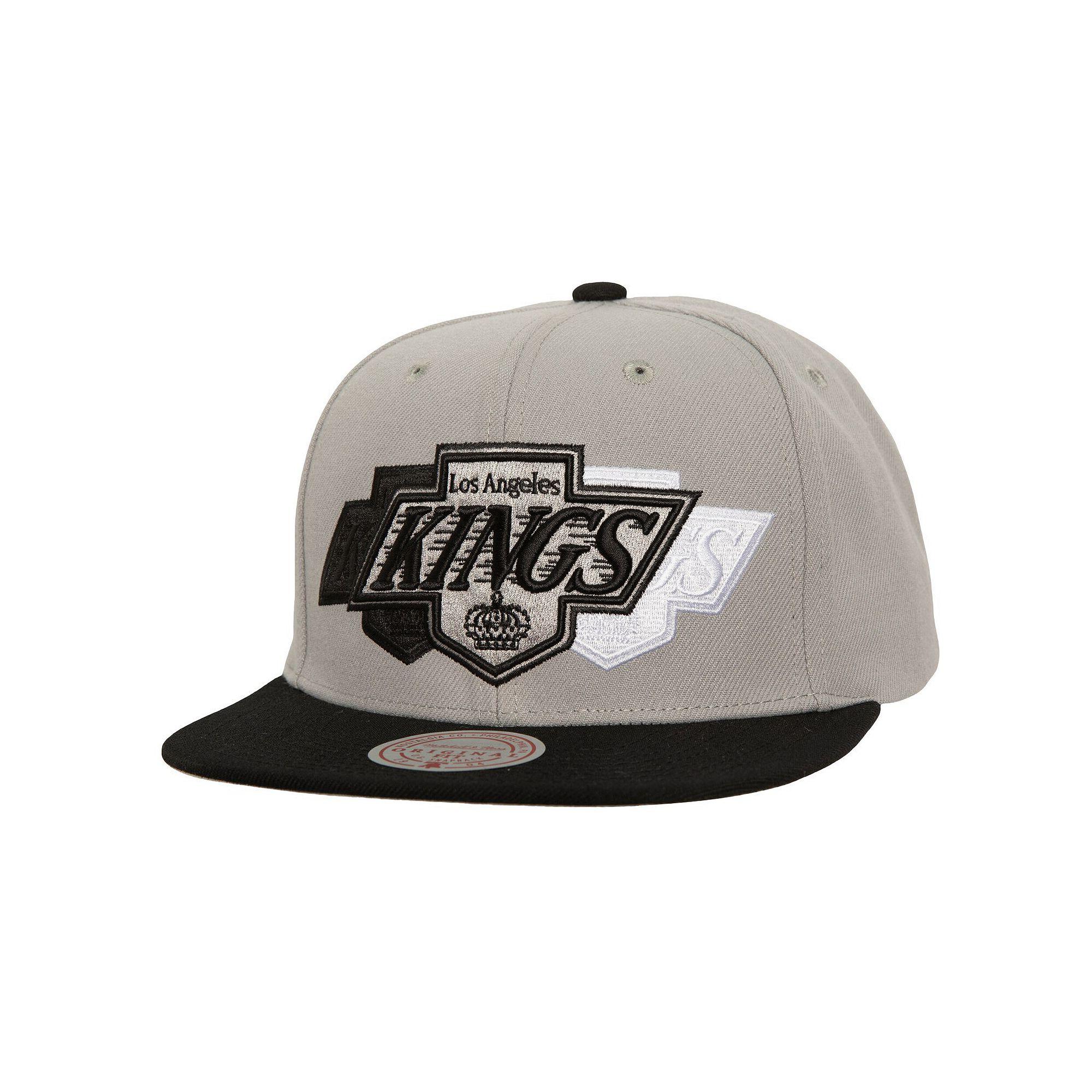 Men's Mitchell & Ness Gray Los Angeles Kings Soul Triple Up Snapback Hat, Kgs Grey Product Image