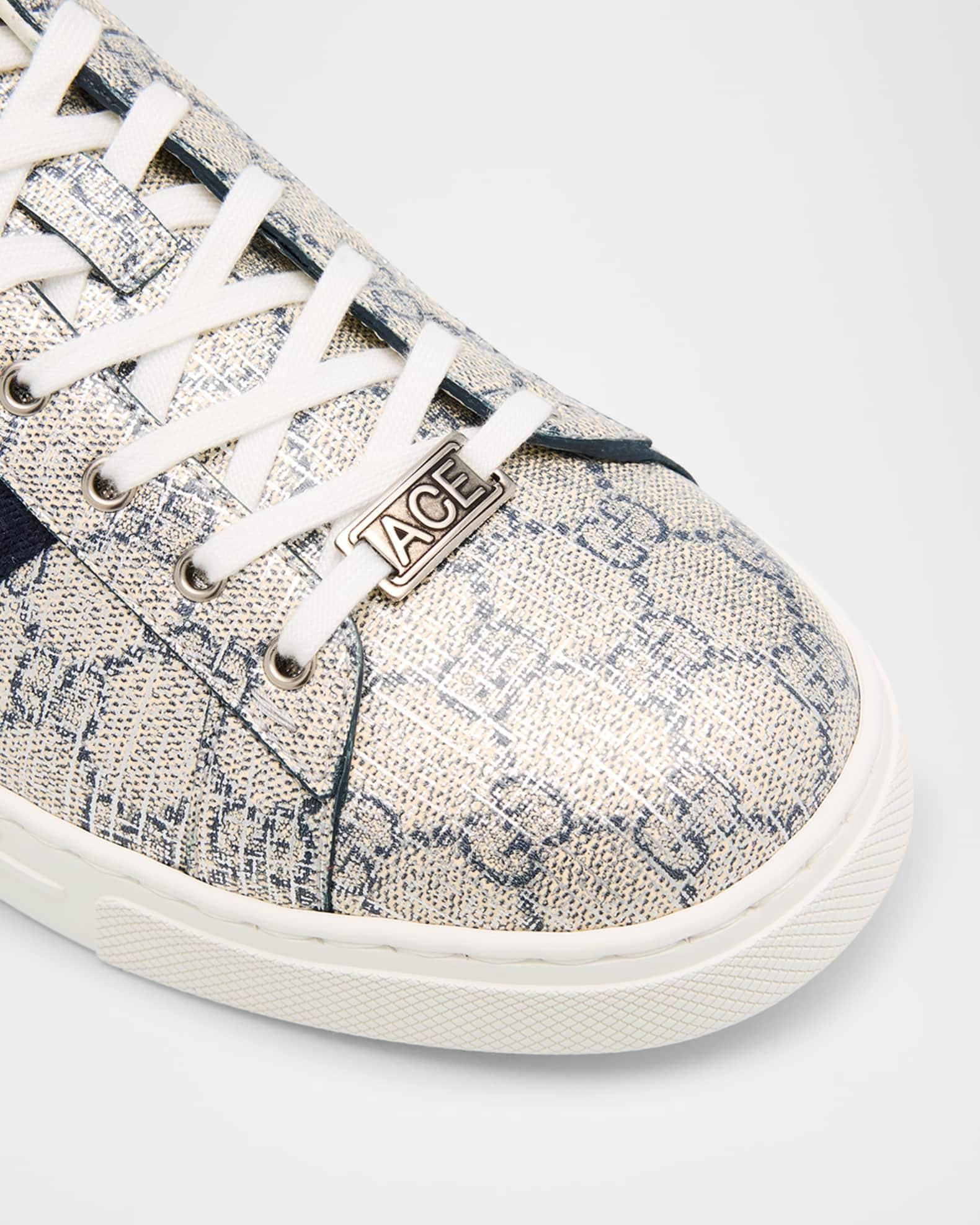 Men's Shiny GG Supreme Ace Sneakers Product Image