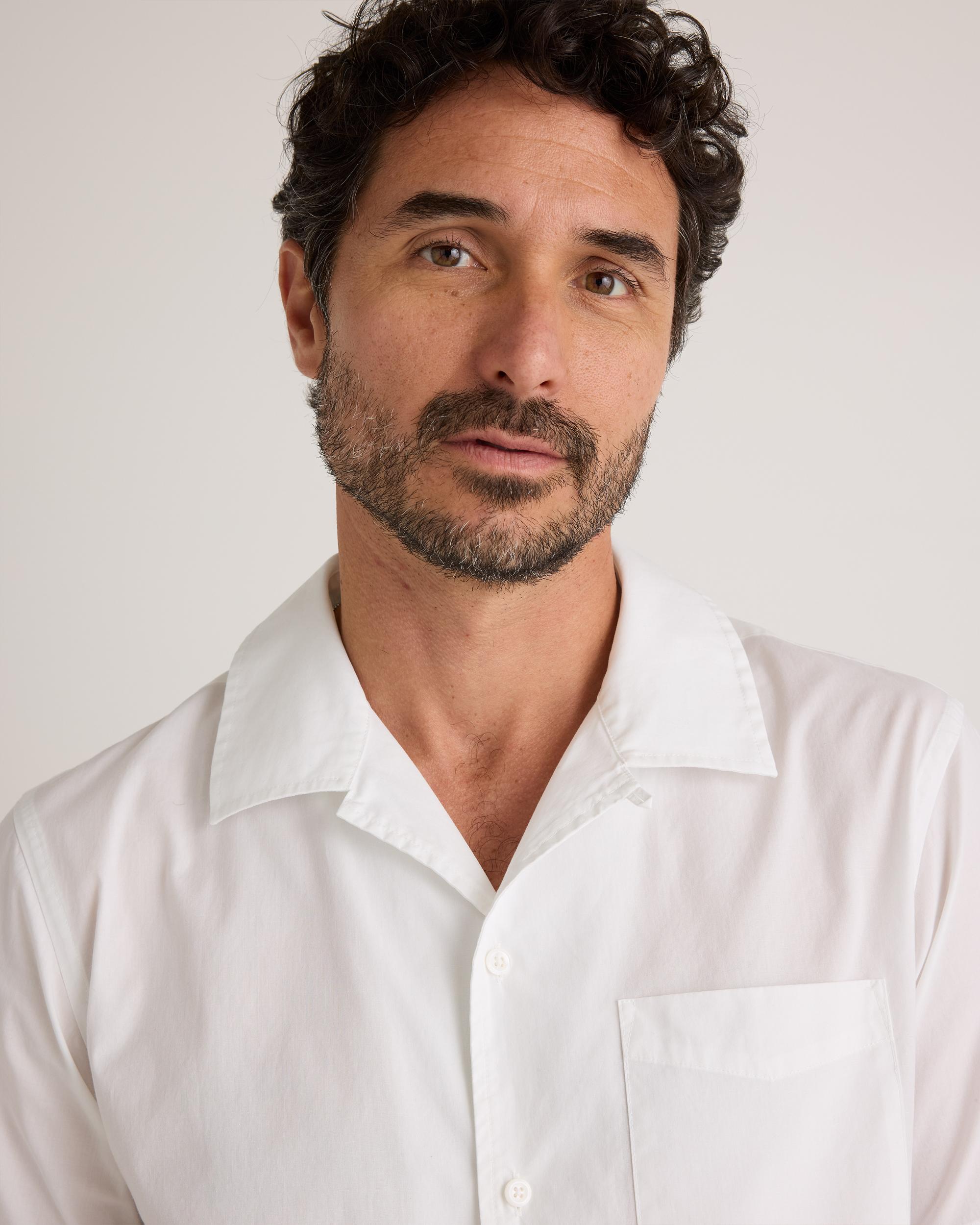 Quince | Men's Stretch Poplin Camp Shirt Organic Cotton Product Image