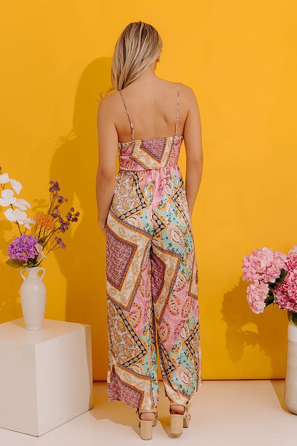 Sweetest Gesture Paisley Jumpsuit in Pink Product Image
