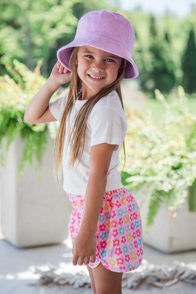 Kid's Purple Terry Bucket Hat FINAL SALE Product Image