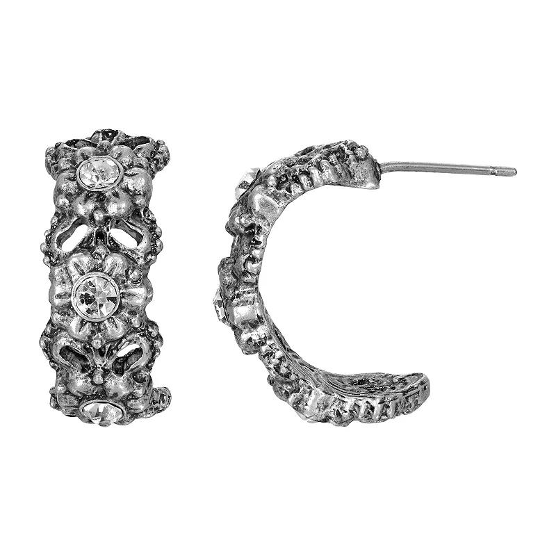 1928 Silver Tone With Colorful Stone Earrings, Womens Product Image