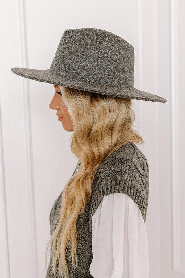Crisp Breeze Felt Fedora in Heathered Charcoal Product Image