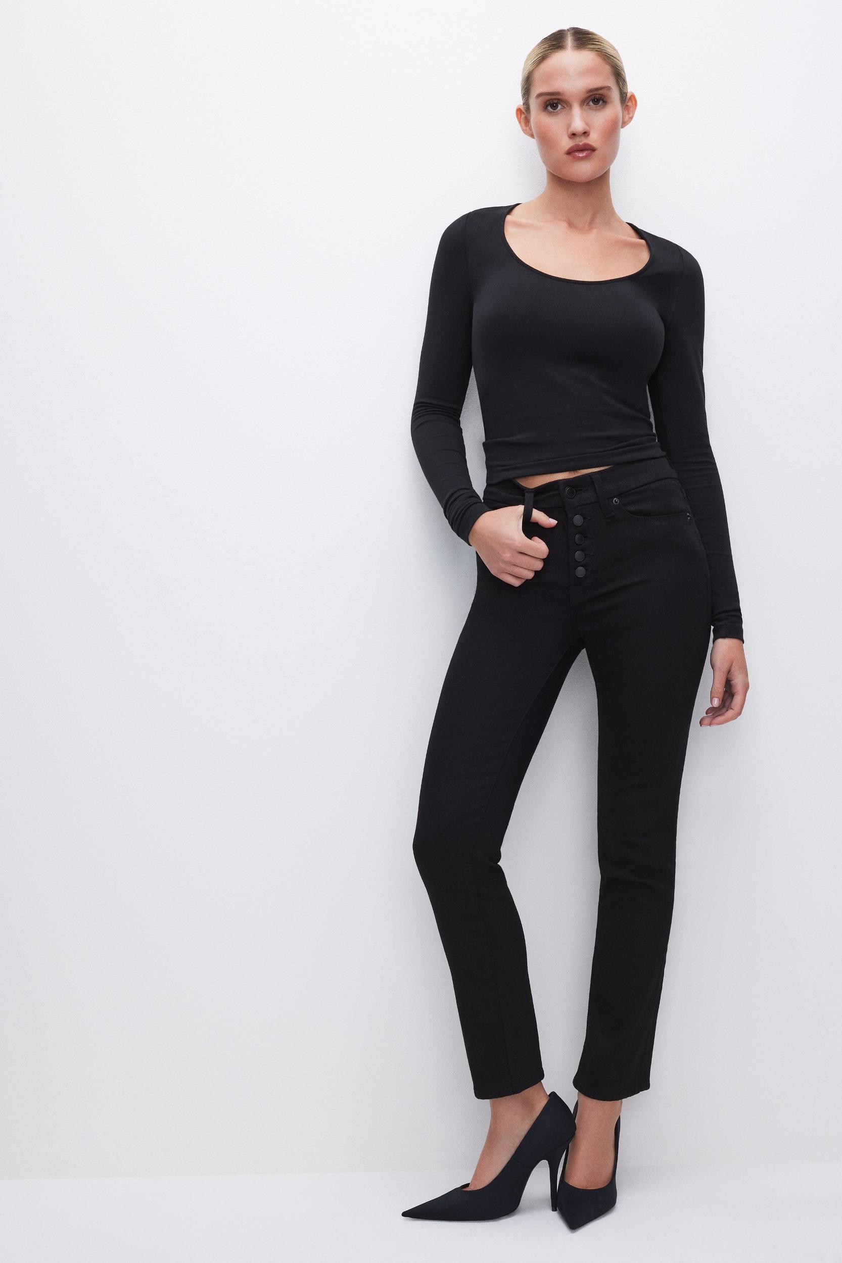 NEVER FADES GOOD LEGS STRAIGHT JEANS | BLACK001 Product Image