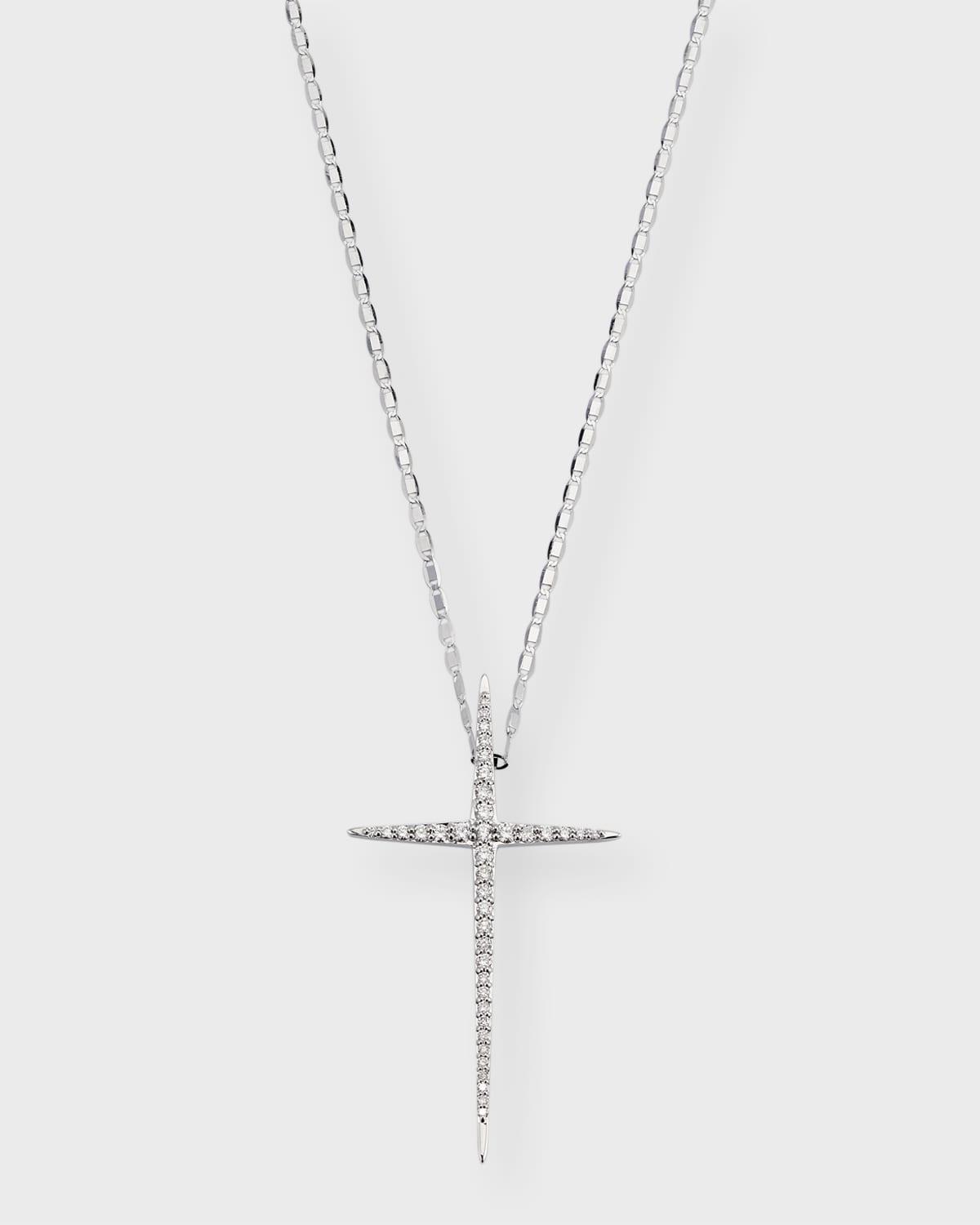 Flawless Skinny Pointed Cross Pendant Necklace Product Image