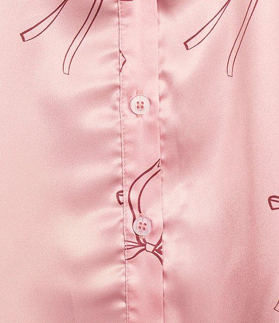 Bailey Rose Long Sleeve Button Front Bow Print Coordinating Top Product Image