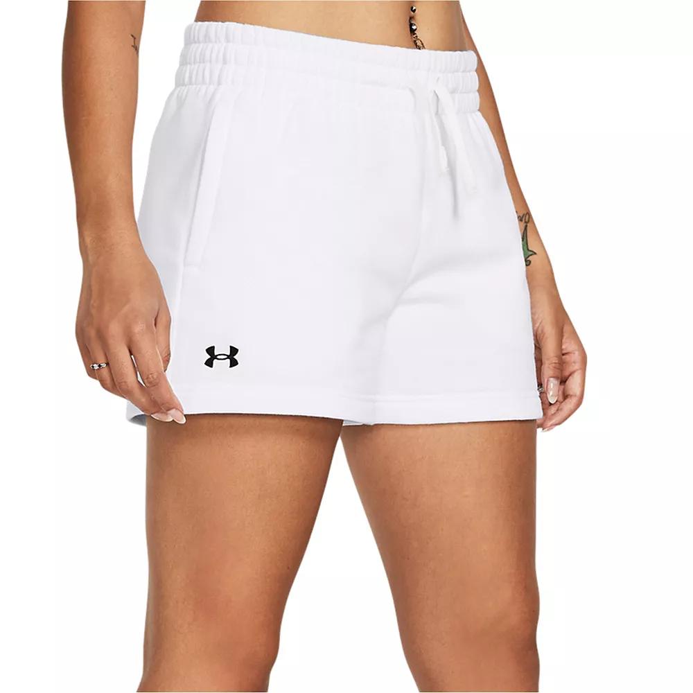Women's Under Armour Rival Fleece Shorts, Size: Small, White Product Image