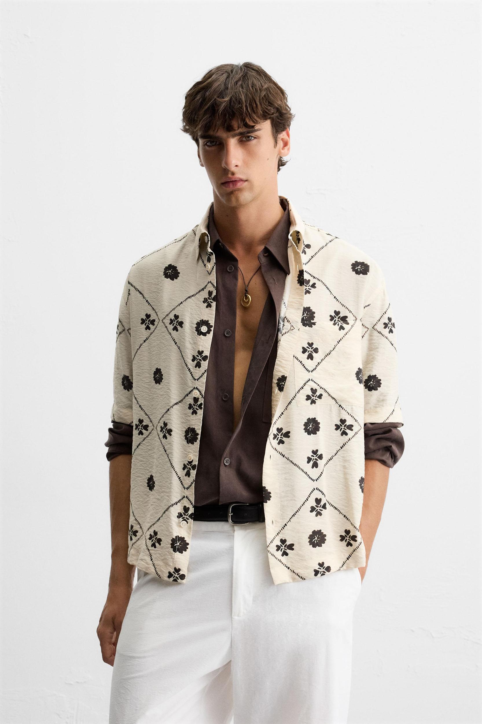 CONTRAST PRINT SHIRT Product Image