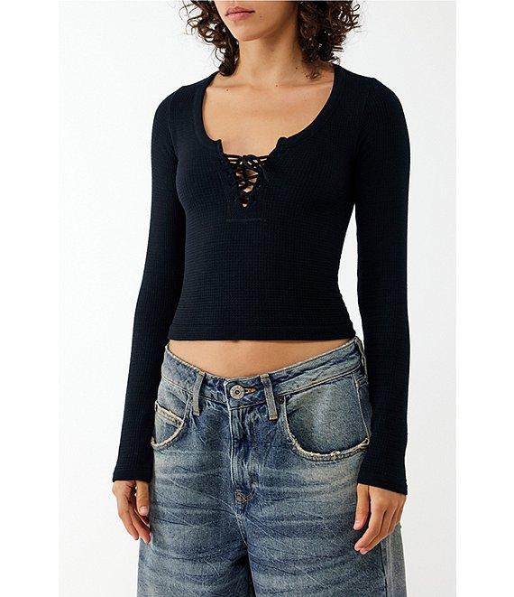 BDG Urban Outfitters Long Sleeve Knockout Top Product Image