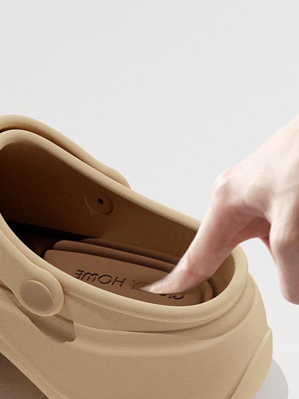 Hollow Round Cut Crocs Platform Shoes Sandals Product Image