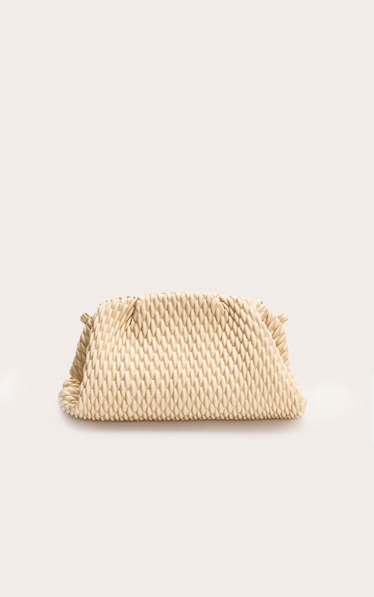 Butter Yellow Soft PU Weave Clutch Bag Product Image