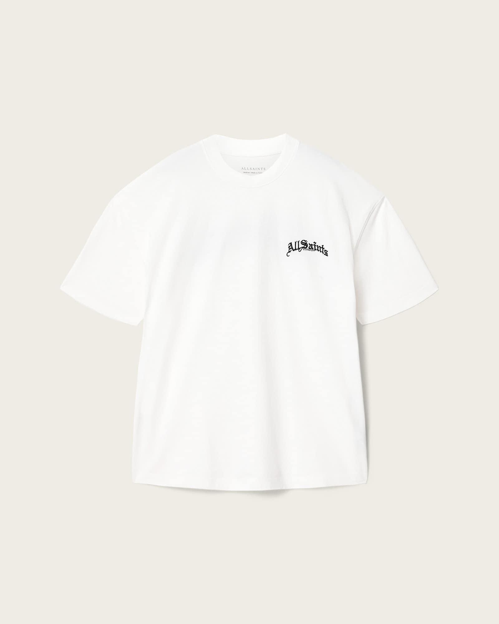 Descent Oversized Graphic T-Shirt ASHEN WHITE | ALLSAINTS US Product Image