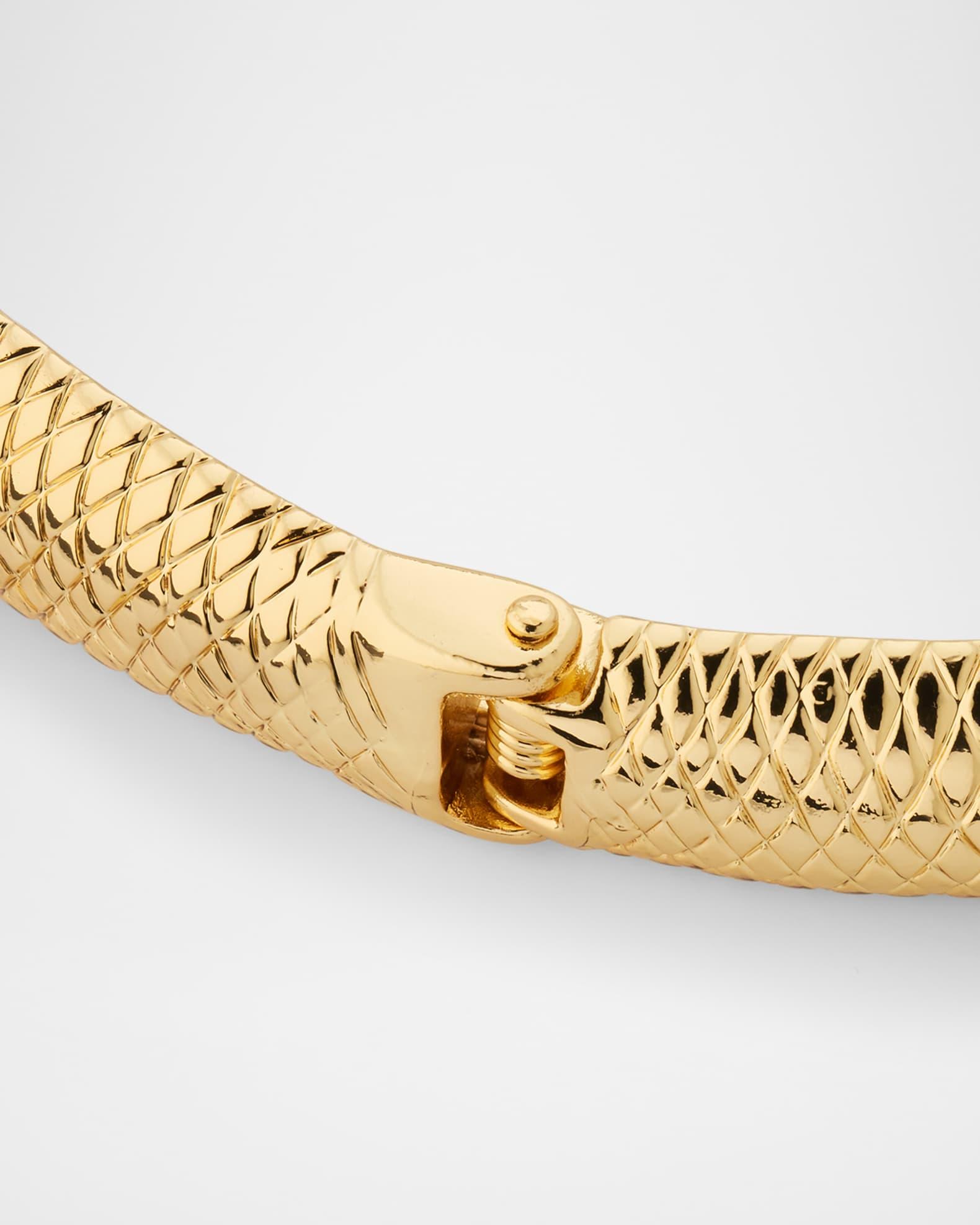 Golden Snake Hinge Collar Necklace Product Image