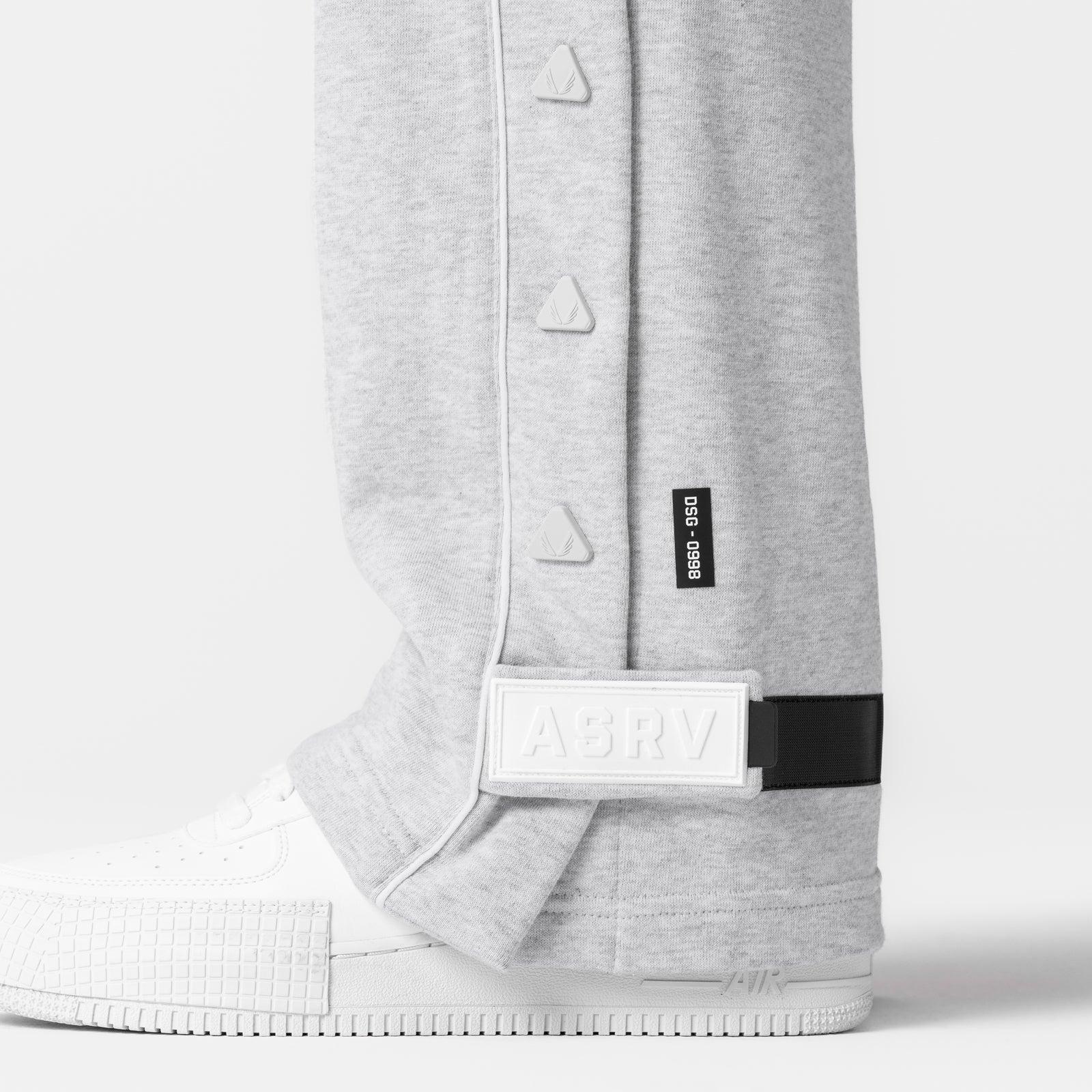 0998. Herringbone Terry Snap Button Sweats - Heather Grey Product Image