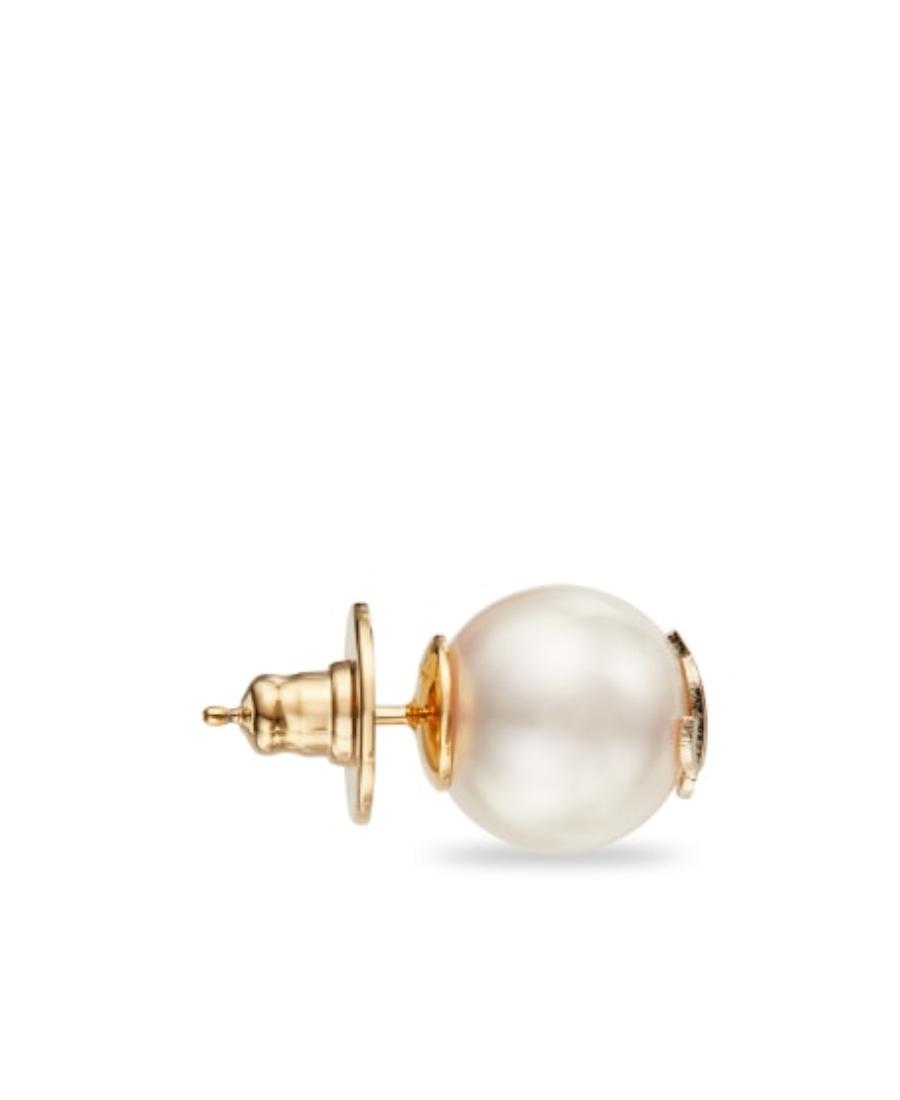 debossed-logo pearl earrings  Product Image