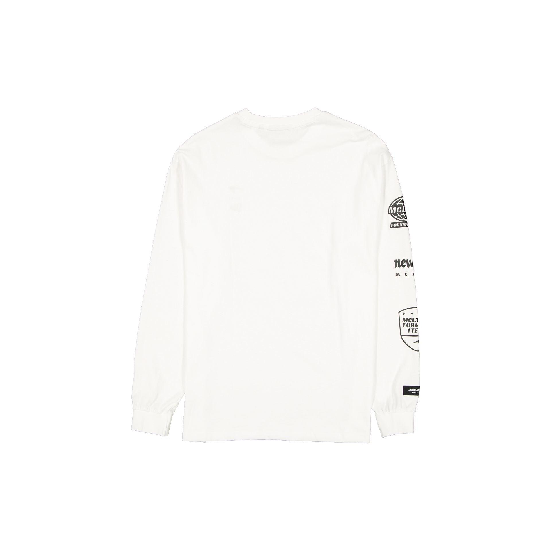 McLaren Formula 1 Team Pigment Wash White Long Sleeve T-Shirt Male Product Image