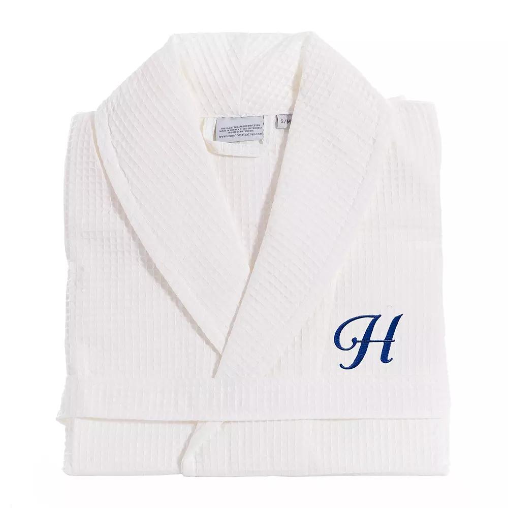 Linum Home Textiles Turkish Cotton Personalized Waffle Weave Bathrobe, Adult Unisex,  Product Image