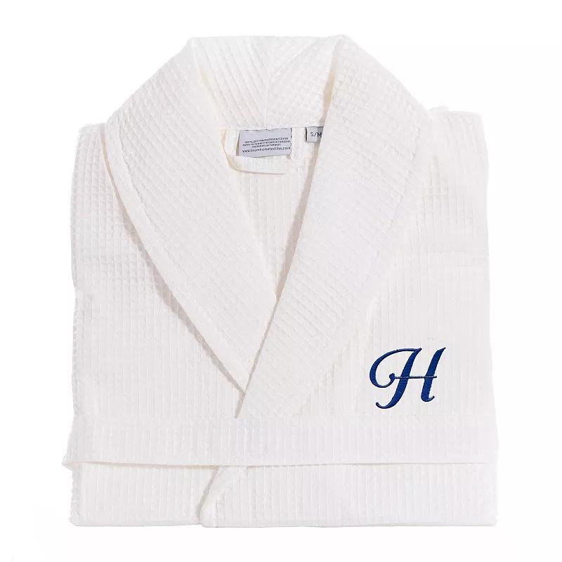 Linum Home Textiles Turkish Cotton Personalized Waffle Weave Bathrobe, Adult Unisex,  Product Image