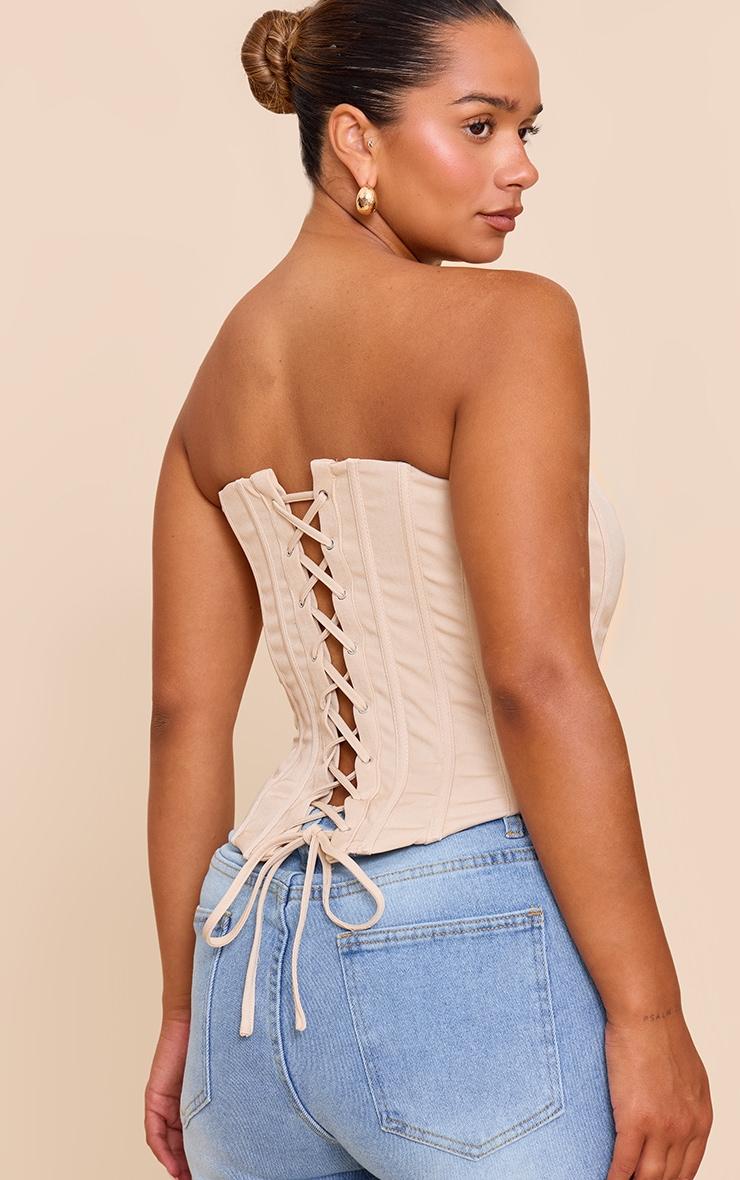 Shape Stone Hook & Eye Front Boned Corset Top Product Image