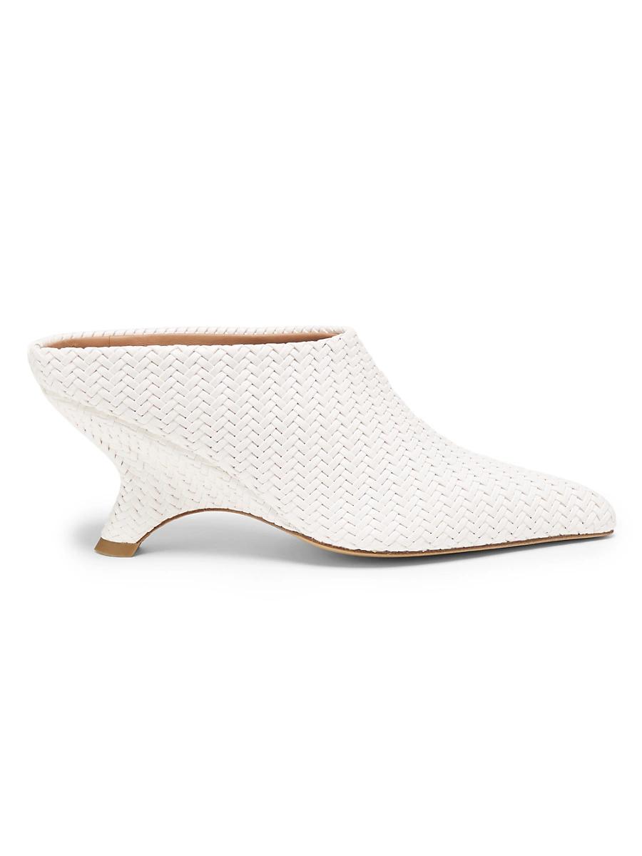 Simkhai Womens Shadow Woven Mules Product Image