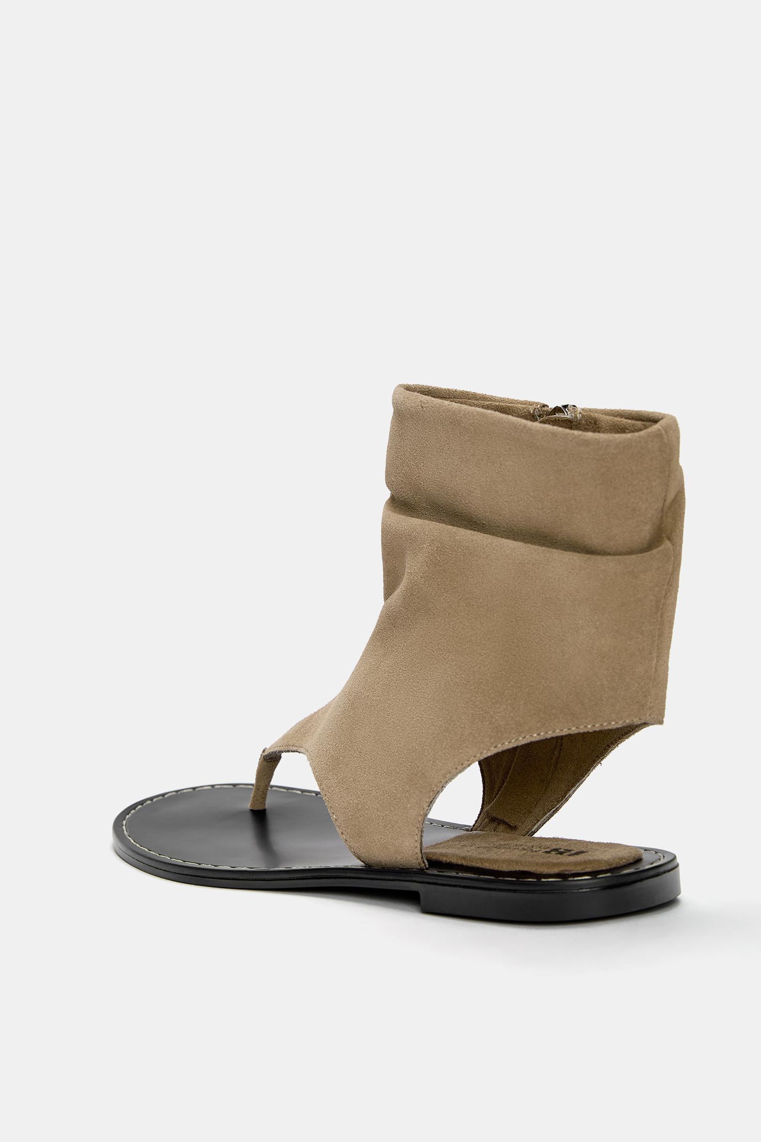 Leather high-top sandals Product Image