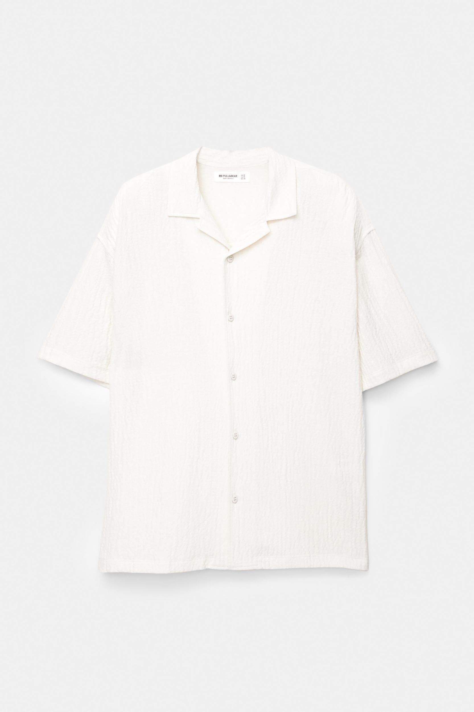 Short sleeve crepe shirt Product Image