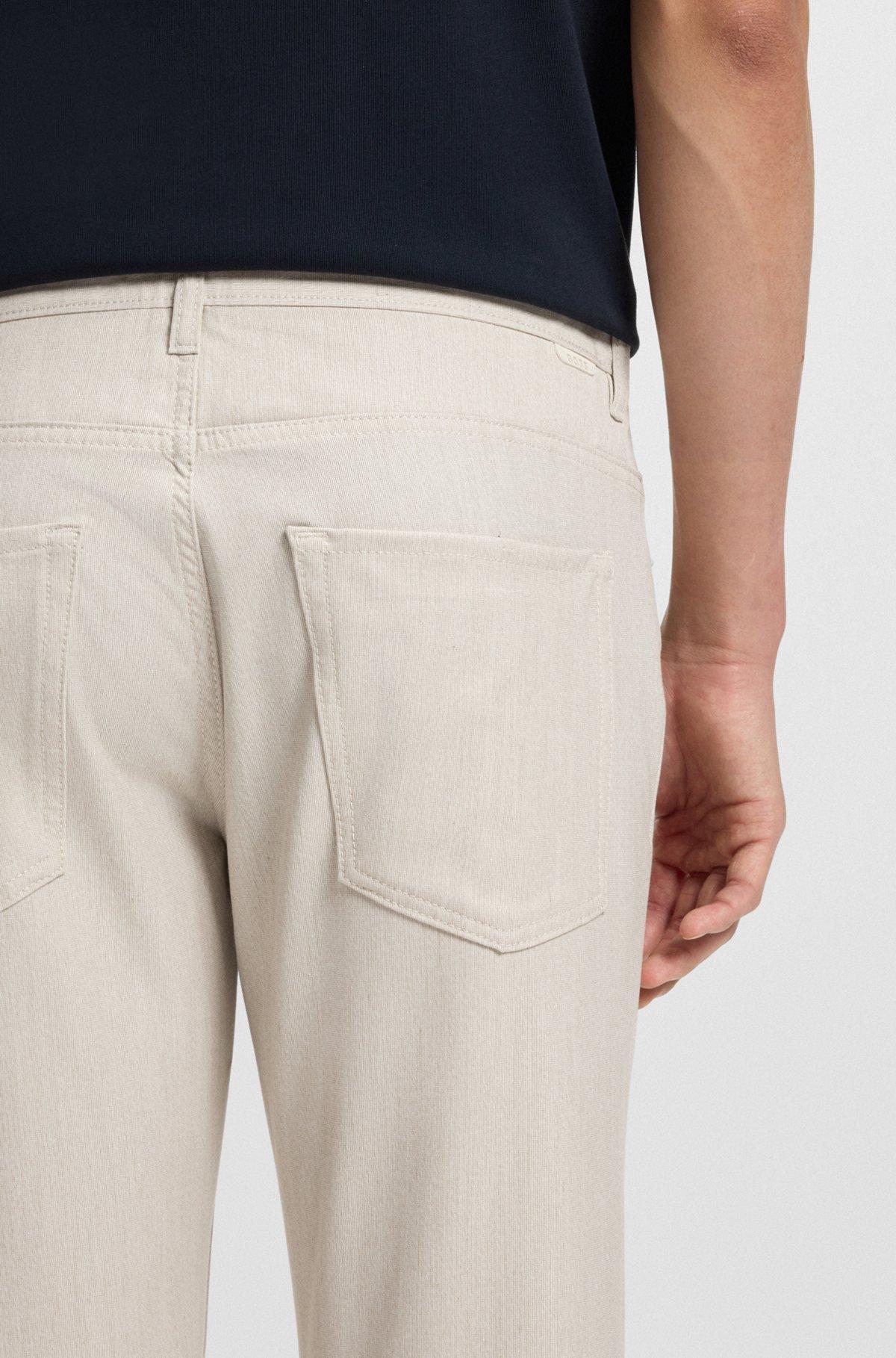 Delaware slim-fit trousers in wrinkle-resistant dobby Product Image