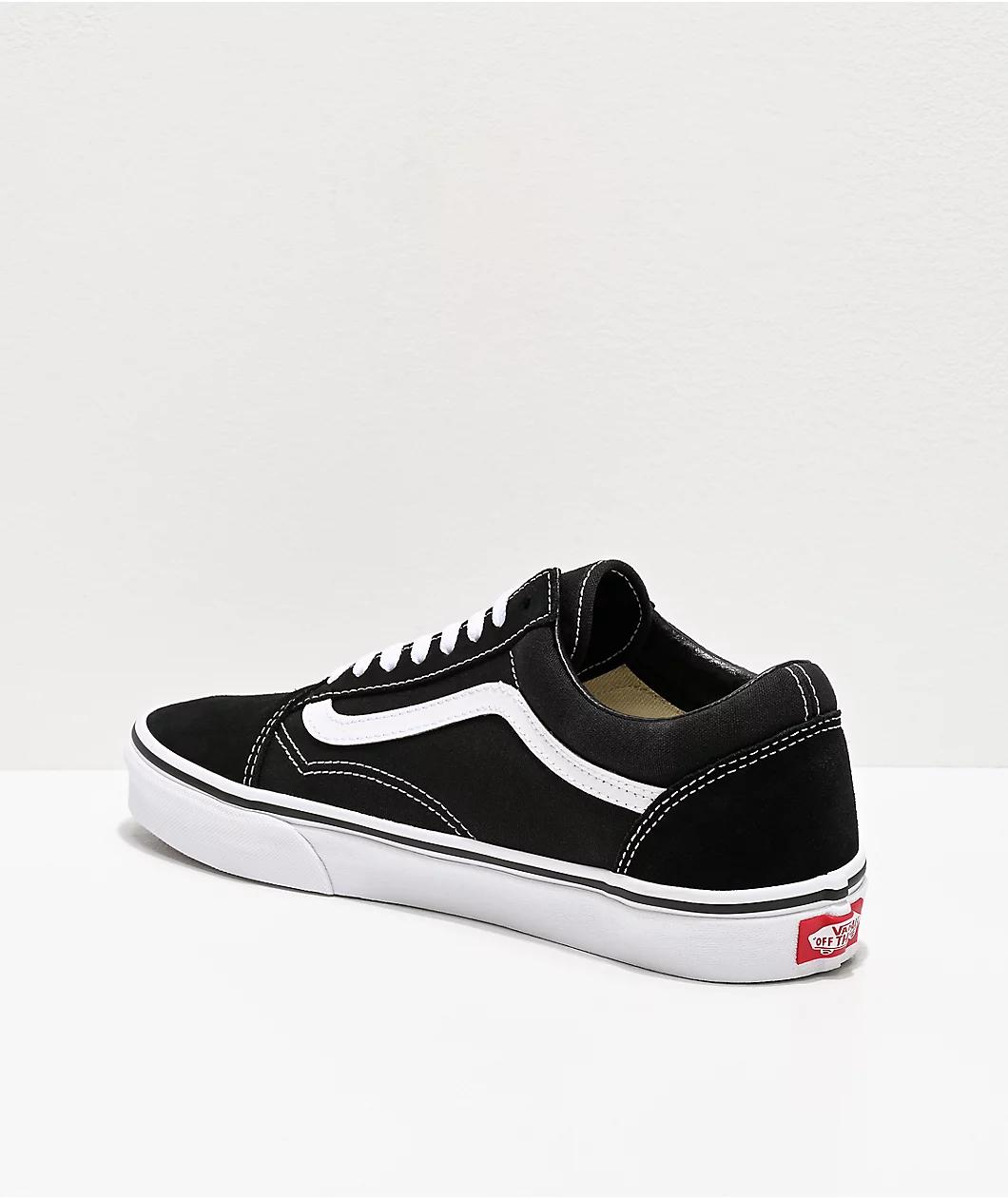 Vans Old Skool Black & White Skate Shoes Product Image