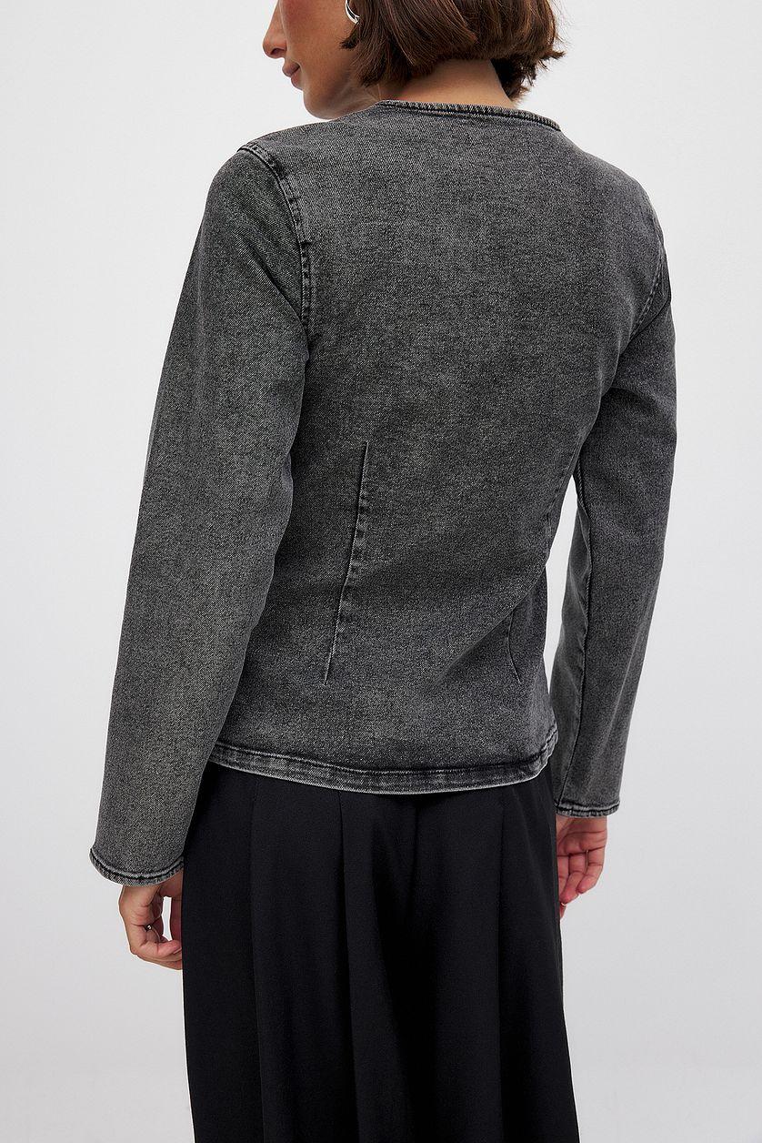 Asymmetric Denim Shirt Product Image