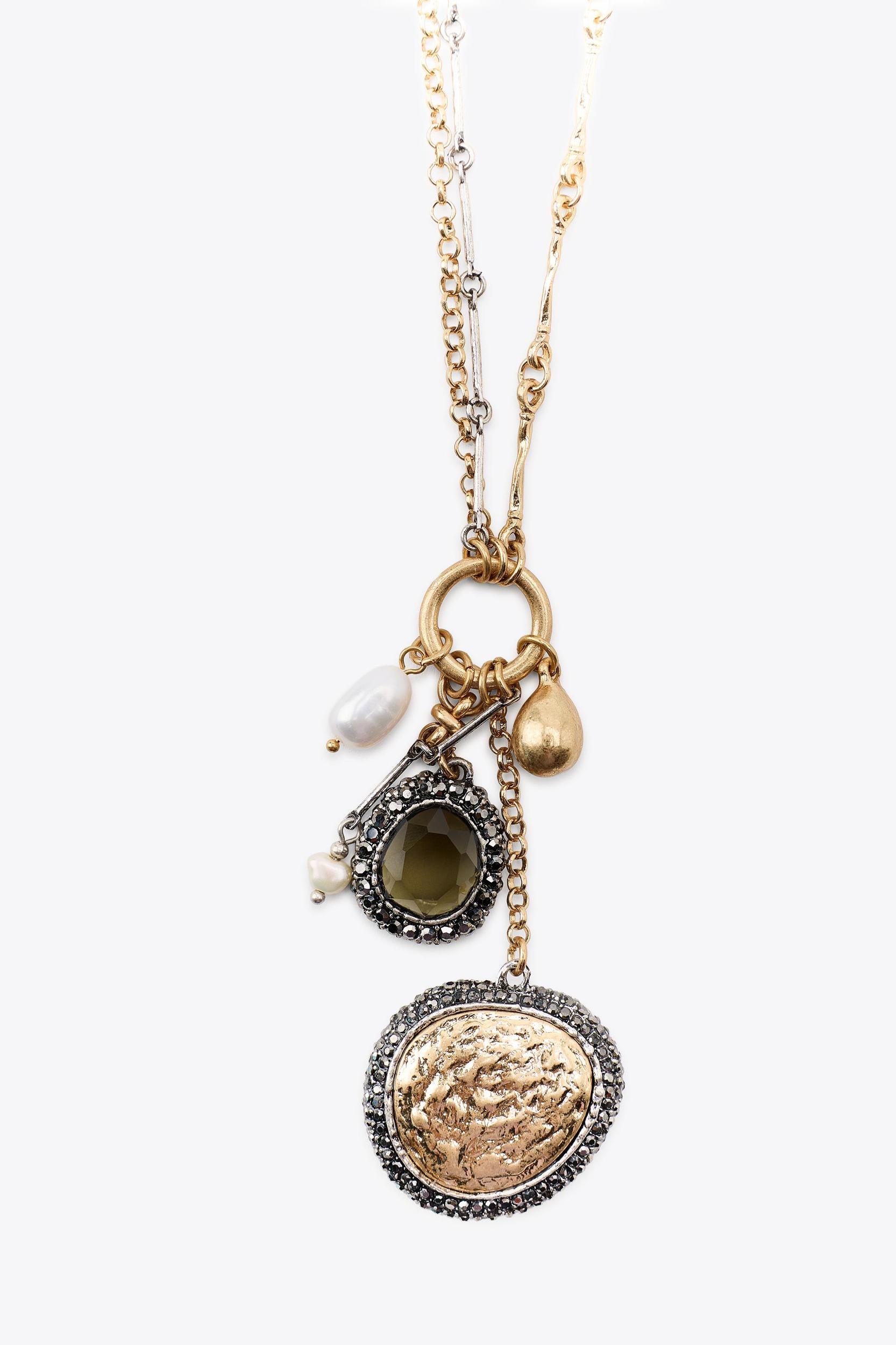 3-PACK OF CORD, COIN AND CHARM NECKLACES Product Image