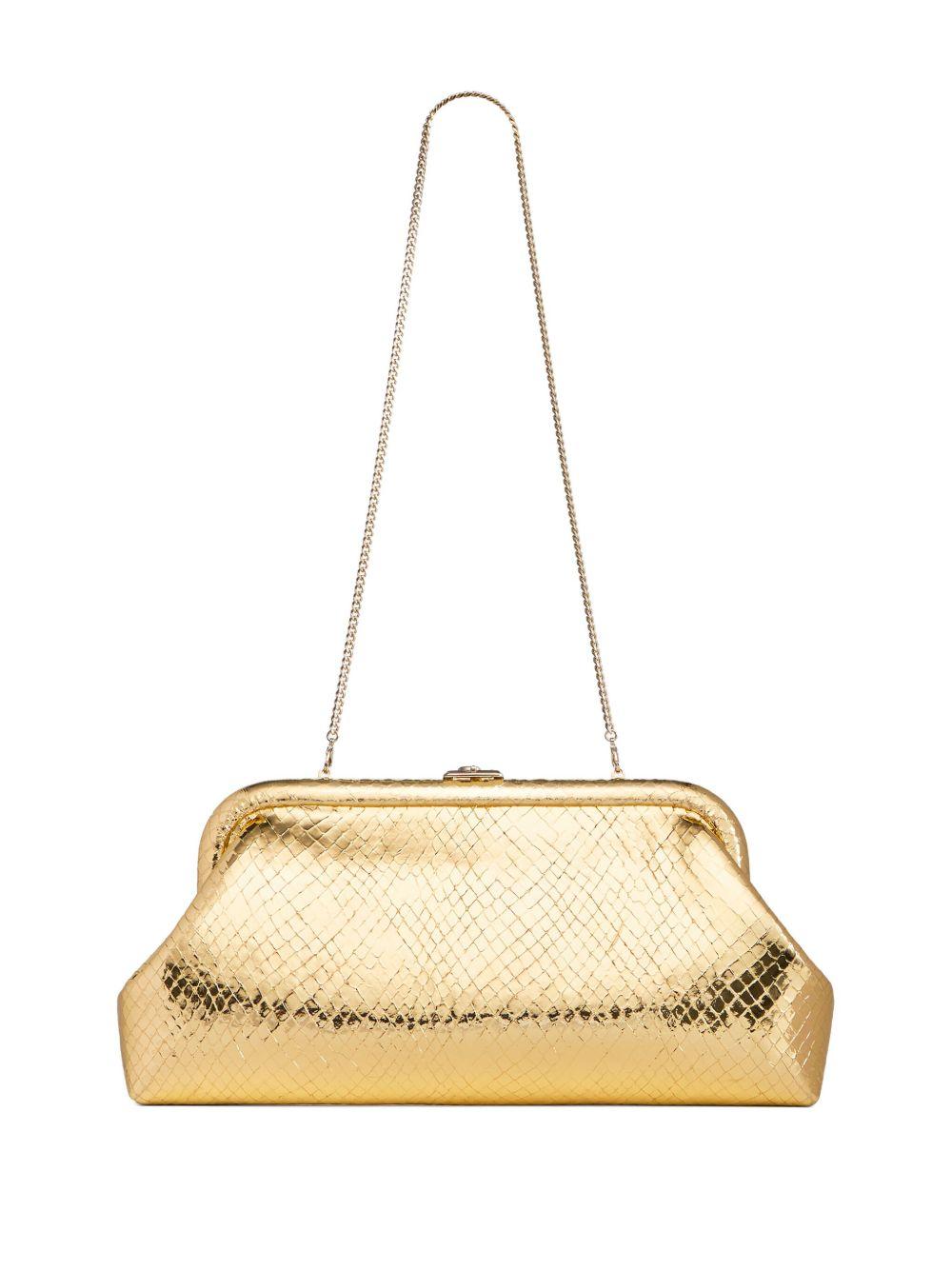 metallic textured clutch bag Product Image