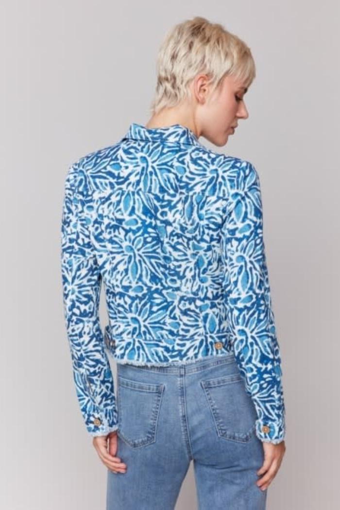 Printed Long Sleeve Button Front Jacket Product Image