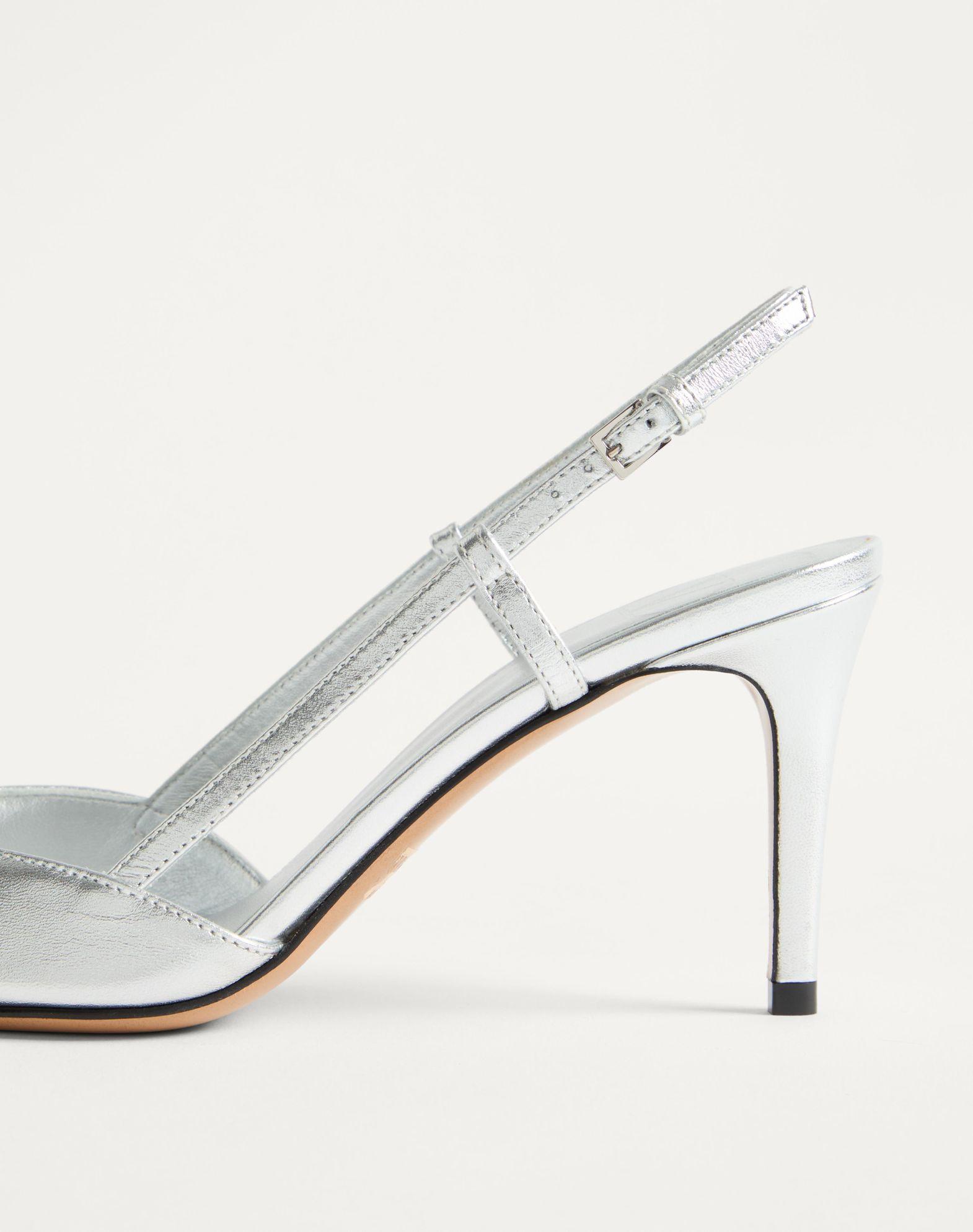 Vlogo Signature Slingback Pump In Laminated Nappa Leather 80Mm Product Image